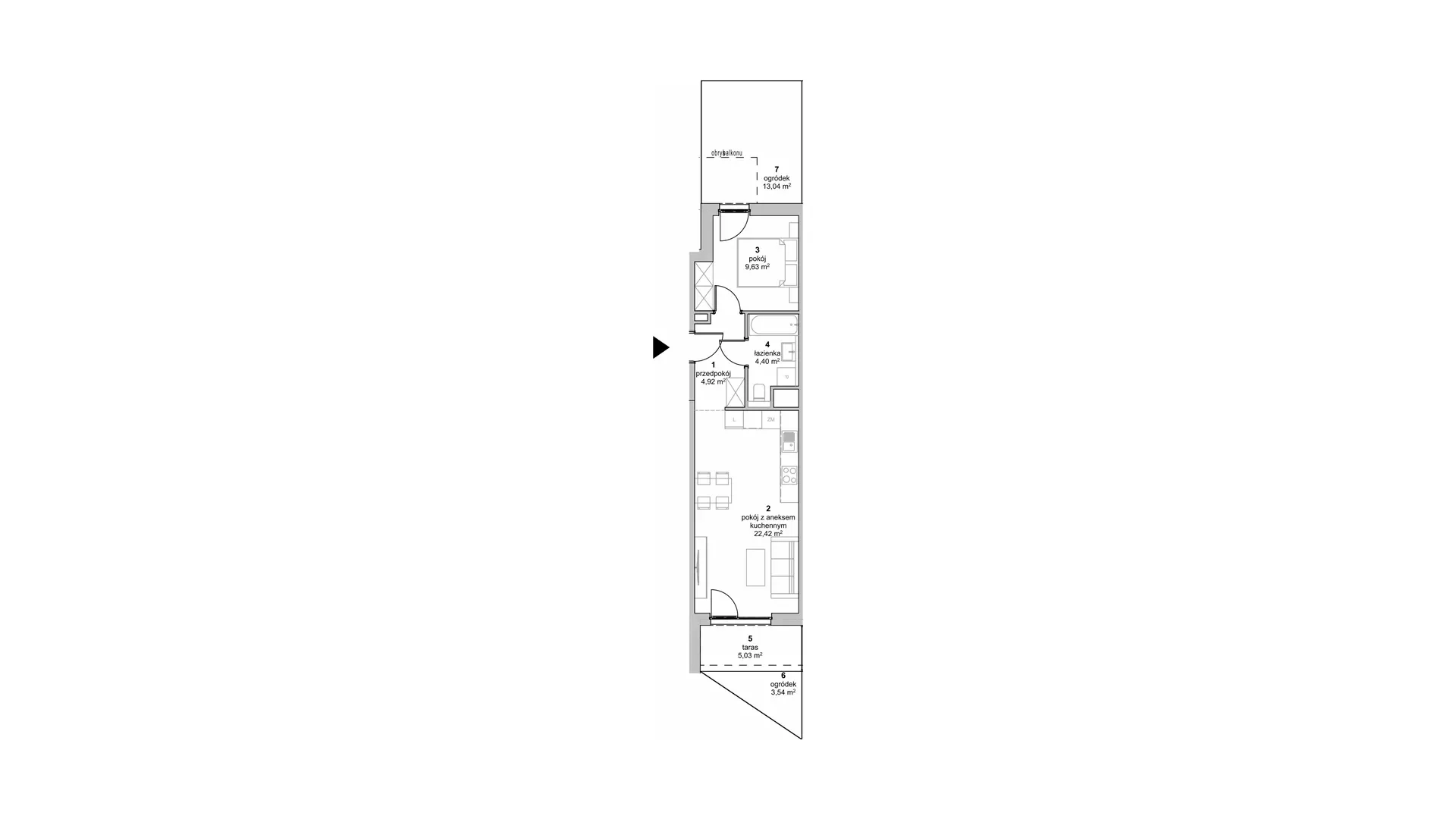 Mieszkanie 41,37 m², parter, oferta nr S2.I.0.1, ATAL Idea Swarzędz II, Swarzędz, ul. Tabaki