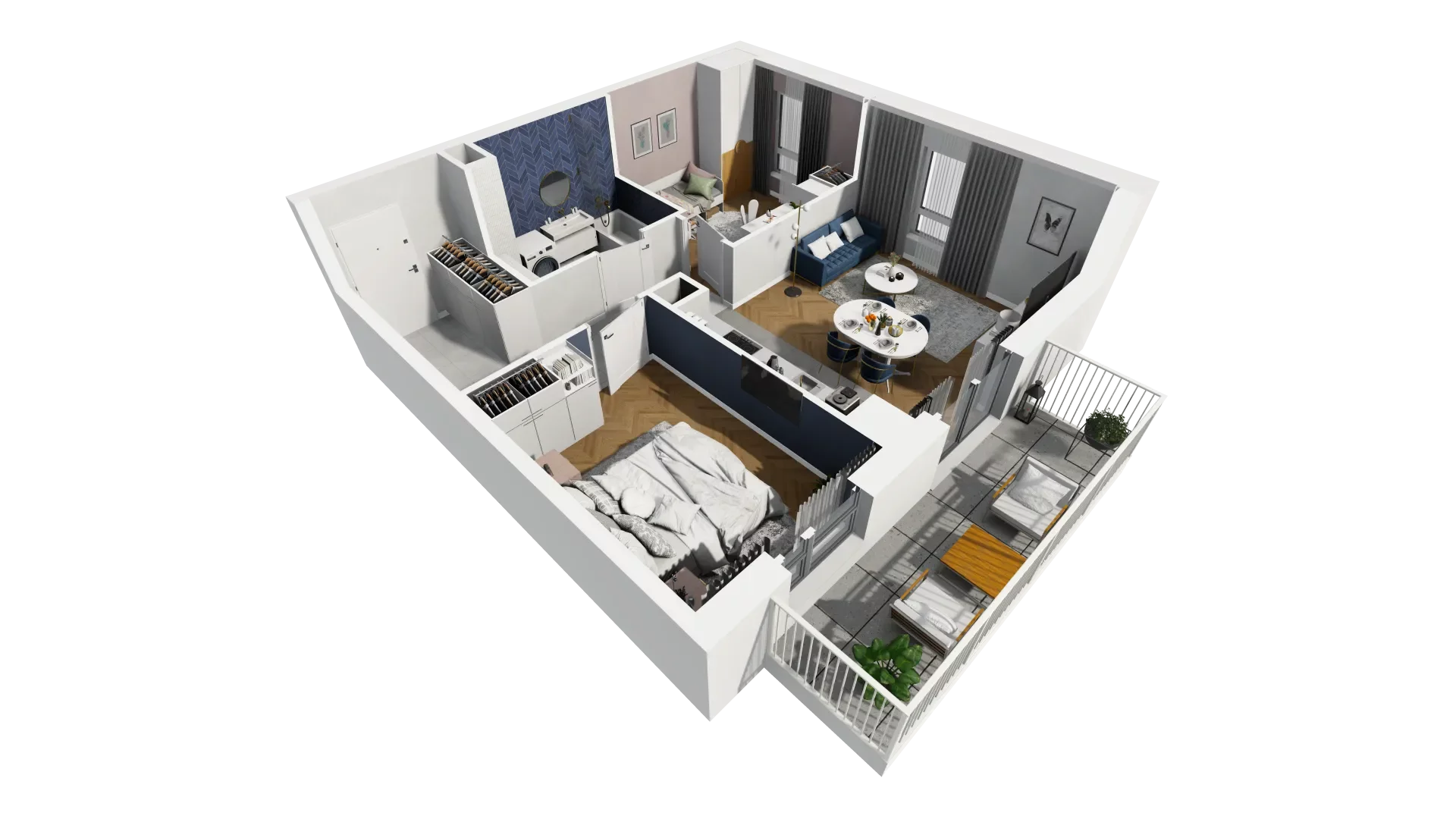 Mieszkanie 55,88 m², piętro 2, oferta nr 1A.09, Akacjowa Wita, Kraków, Prądnik Czerwony, Rakowice, ul. Akacjowa