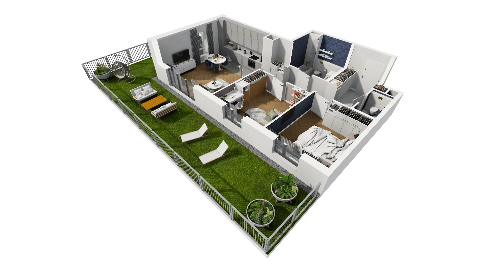 Mieszkanie 68,78 m², parter, oferta nr 1B.05, Akacjowa Wita, Kraków, Prądnik Czerwony, Rakowice, ul. Akacjowa