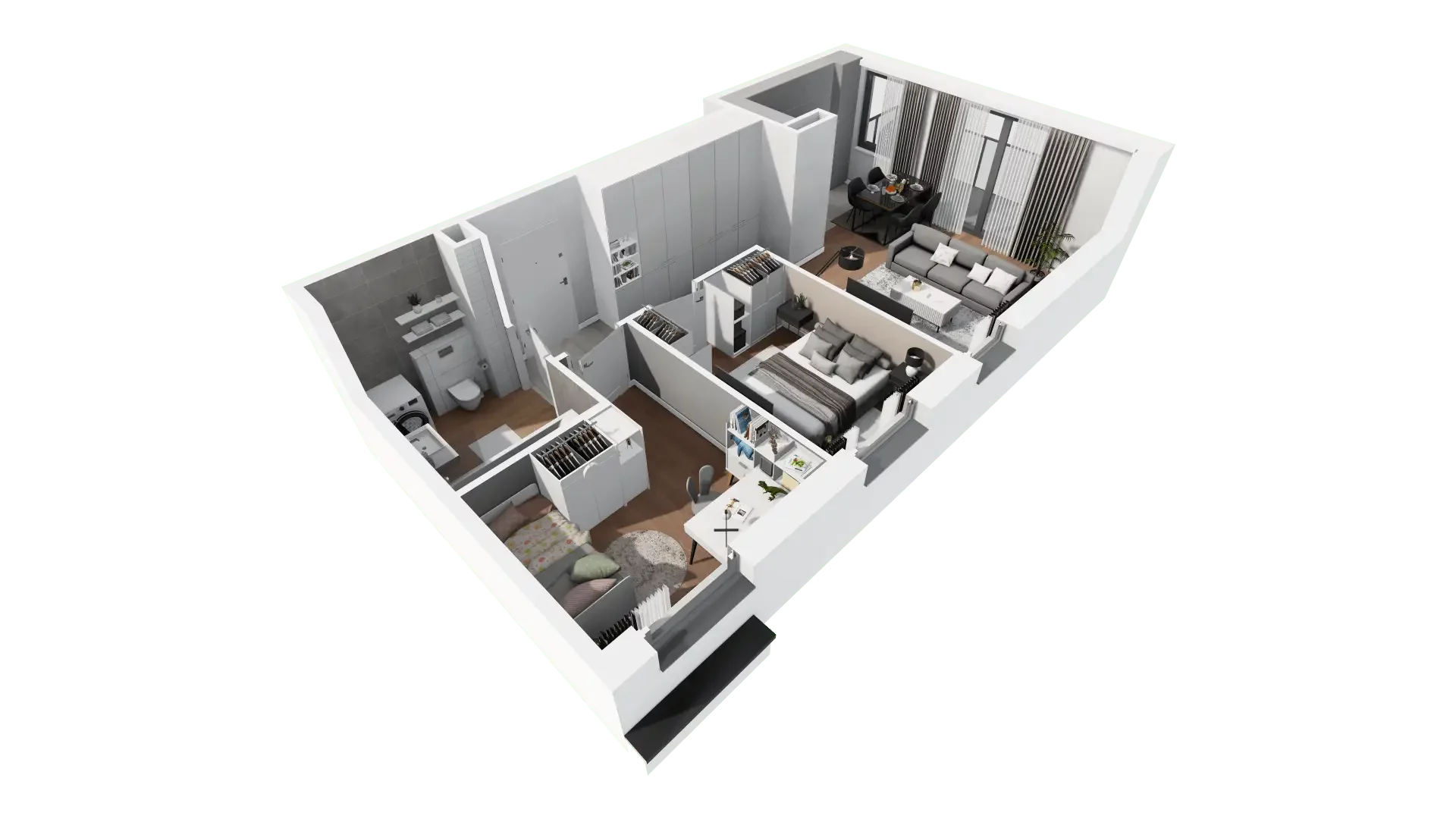 Mieszkanie 57,72 m², piętro 2, oferta nr B2-18, ATAL Apollina, Kowale, ul. Apollina