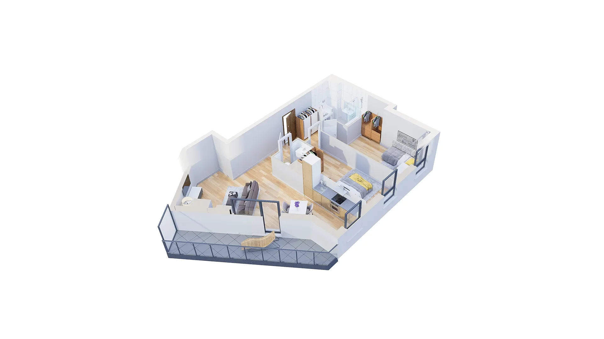 3 pokoje, mieszkanie 66,90 m², piętro 10, oferta nr 2.A72, Niebieski Bursztyn II, Reda, ul. Bosmańska