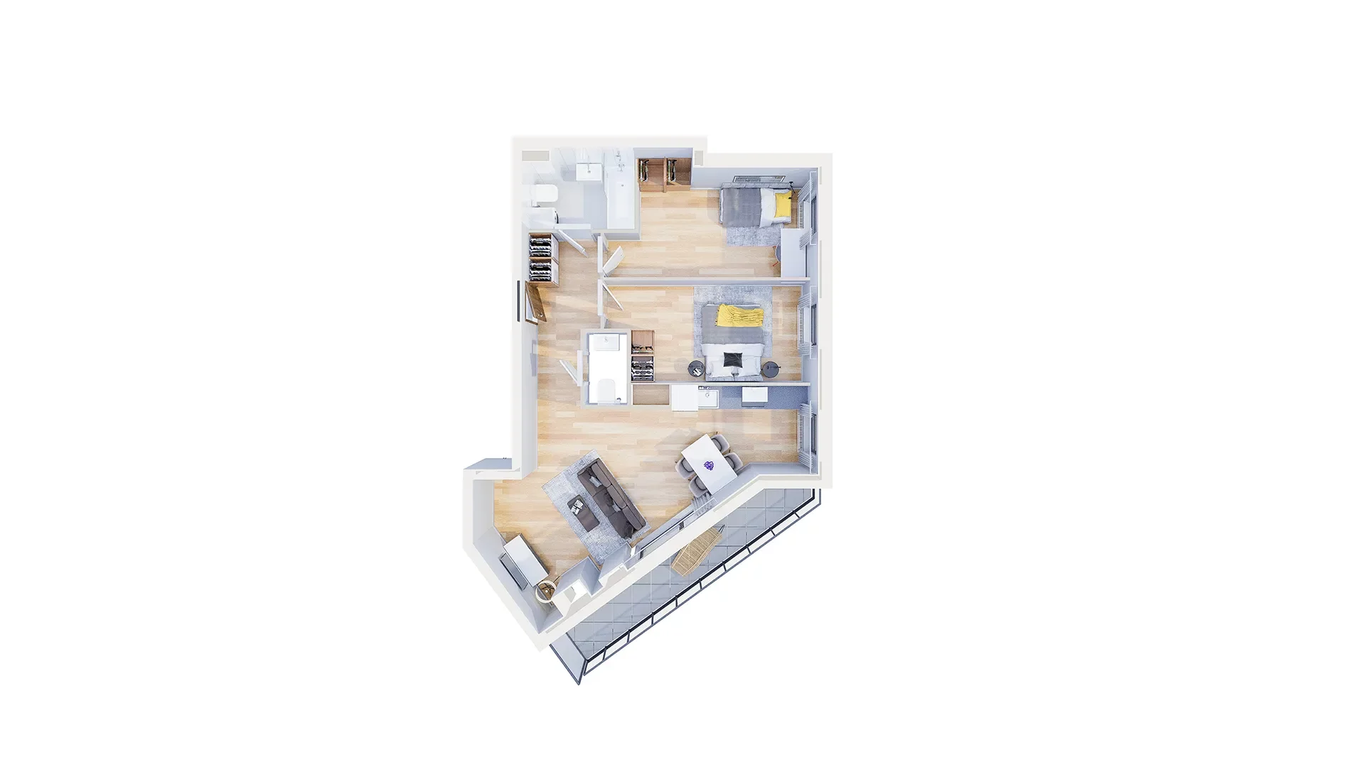 3 pokoje, mieszkanie 66,90 m², piętro 10, oferta nr 2.A72, Niebieski Bursztyn II, Reda, ul. Bosmańska