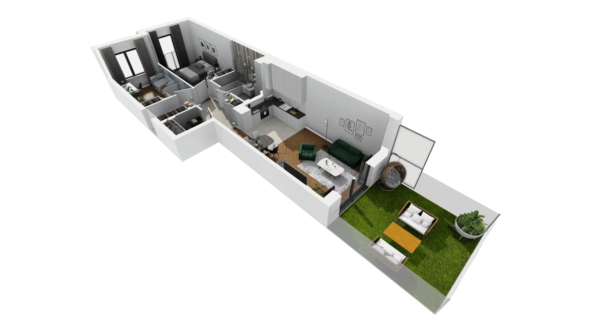 Mieszkanie 69,42 m², parter, oferta nr A-K1-0-3, Na Opoczyńskiej, Wrocław, Fabryczna, ul. Opoczyńska