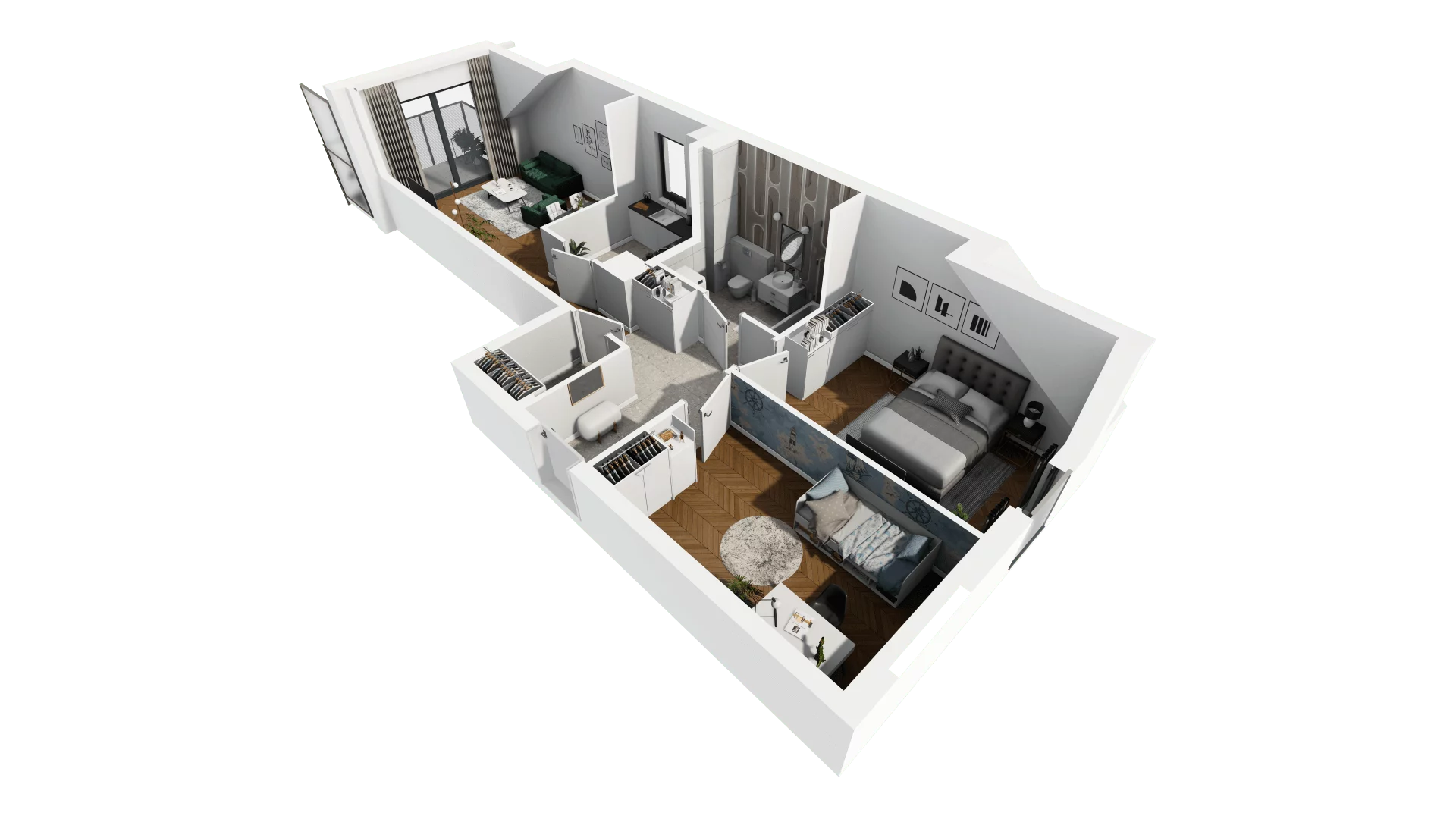 Mieszkanie 66,31 m², piętro 2, oferta nr A-K1-2-1, Na Opoczyńskiej, Wrocław, Fabryczna, ul. Opoczyńska