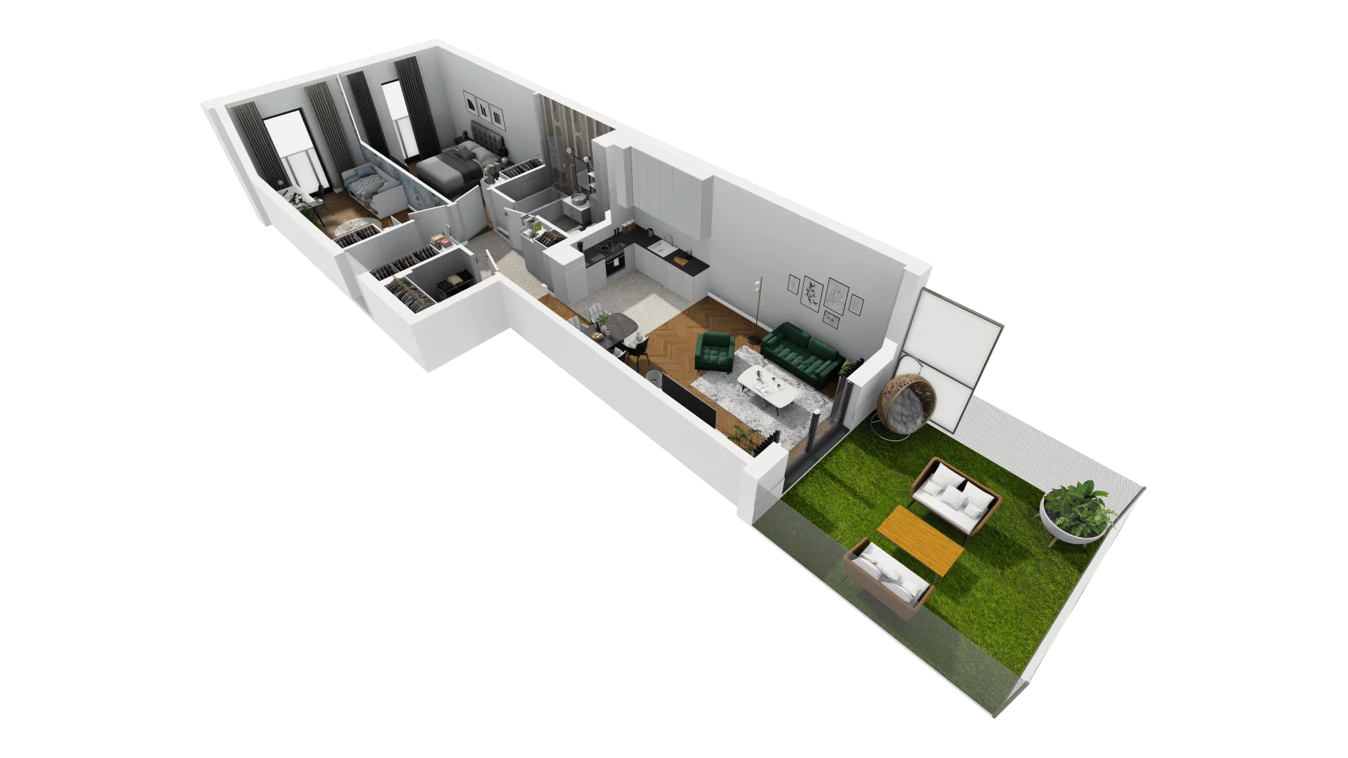 Mieszkanie 70,86 m², parter, oferta nr B-K1-0-3, Na Opoczyńskiej, Wrocław, Fabryczna, ul. Opoczyńska