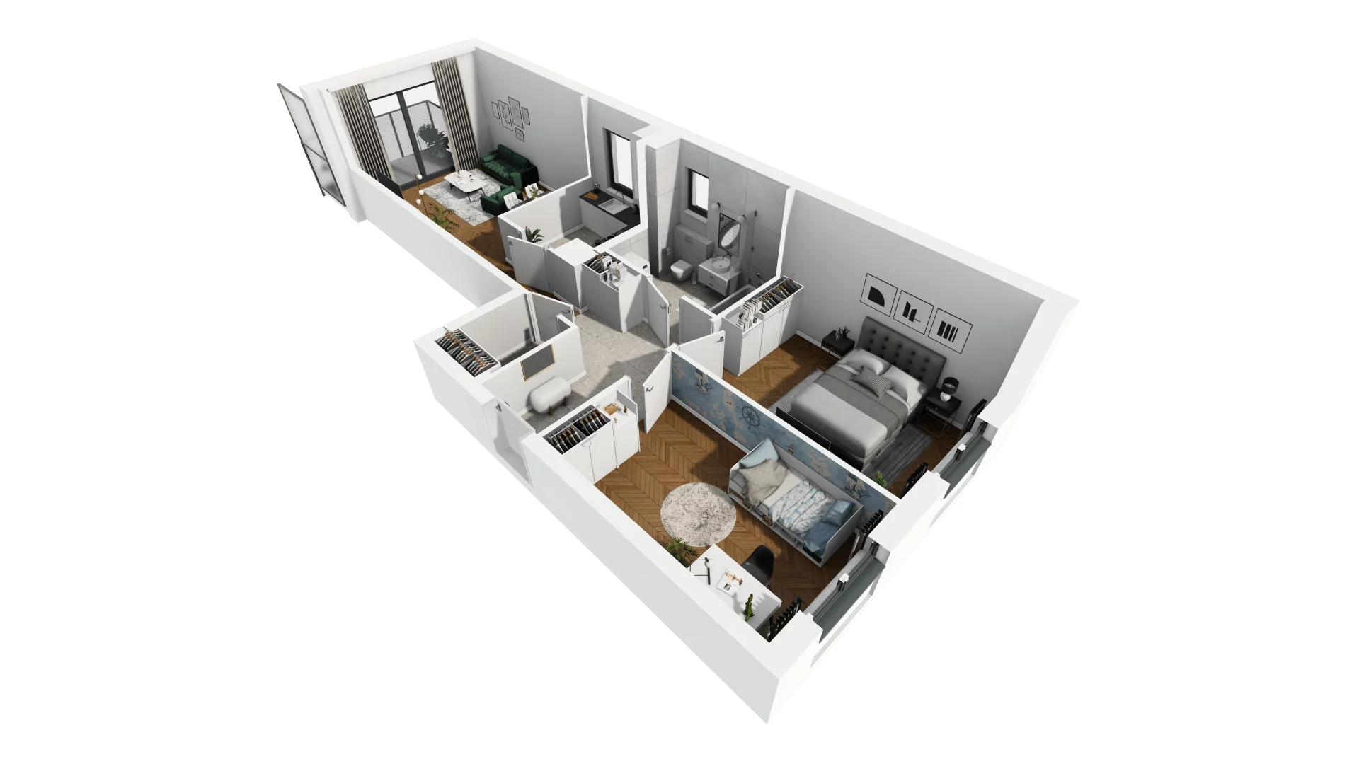 Mieszkanie 68,87 m², piętro 1, oferta nr B-K1-1-1, Na Opoczyńskiej, Wrocław, Fabryczna, ul. Opoczyńska