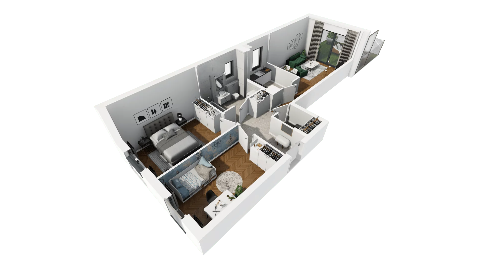 Mieszkanie 68,78 m², parter, oferta nr B-K2-0-3, Na Opoczyńskiej, Wrocław, Fabryczna, ul. Opoczyńska