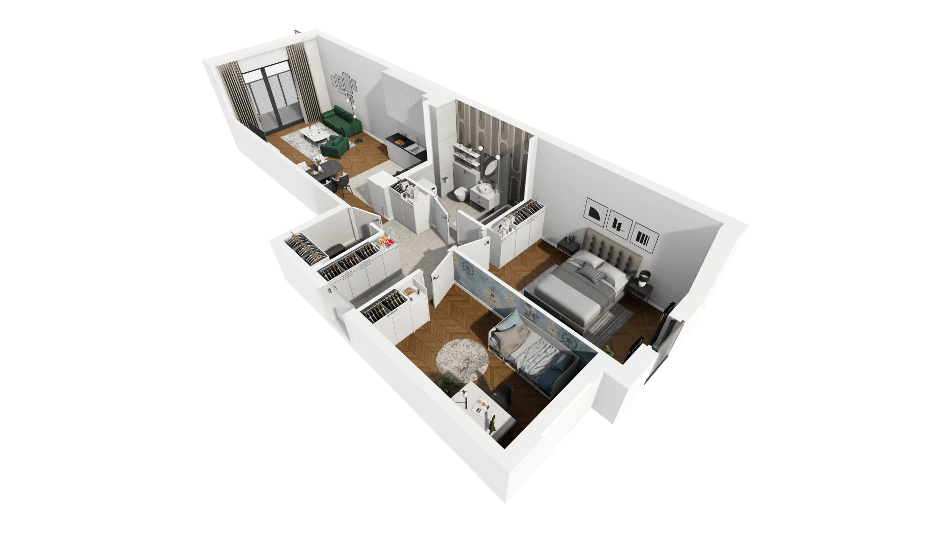 Mieszkanie 66,61 m², piętro 2, oferta nr B-K2-2-1, Na Opoczyńskiej, Wrocław, Fabryczna, ul. Opoczyńska