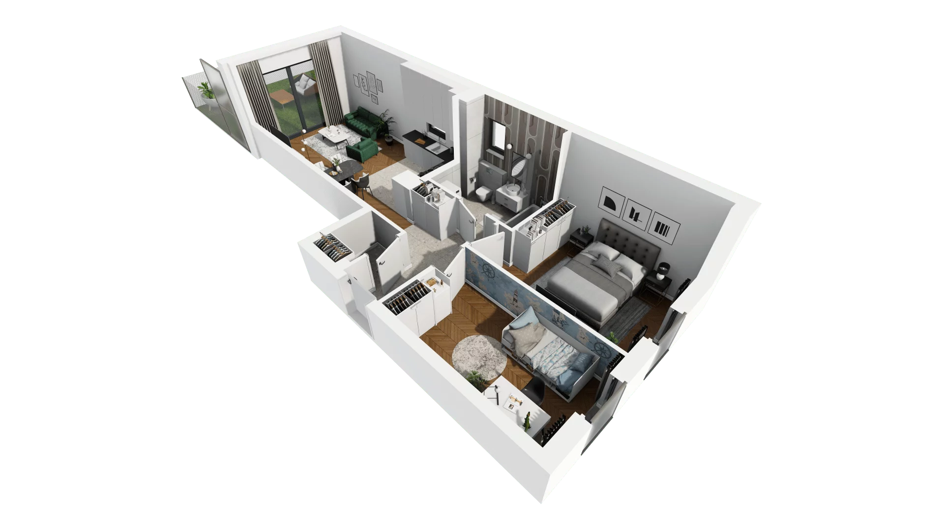 Mieszkanie 60,83 m², parter, oferta nr D-K1-0-1, Na Opoczyńskiej, Wrocław, Fabryczna, ul. Opoczyńska