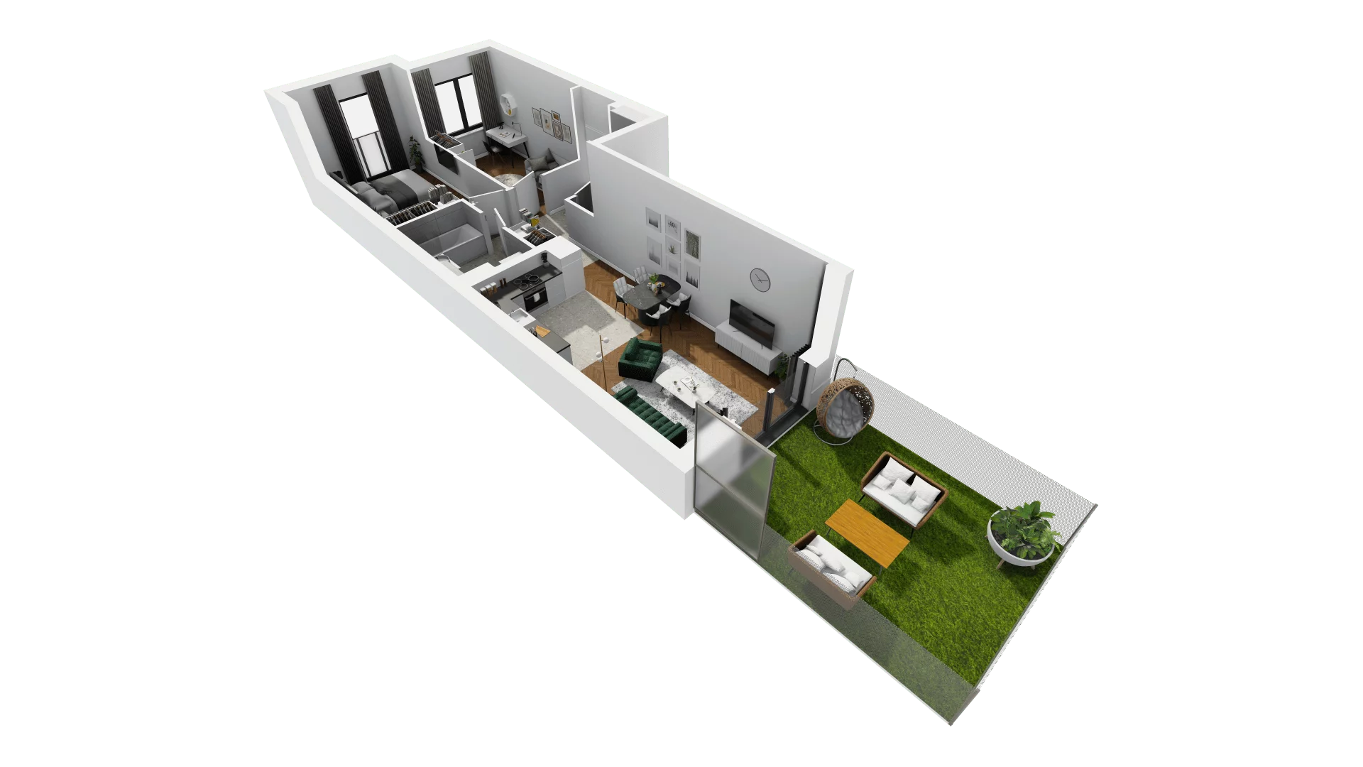 Mieszkanie 62,80 m², parter, oferta nr E-K2-0-1, Na Opoczyńskiej, Wrocław, Fabryczna, ul. Opoczyńska