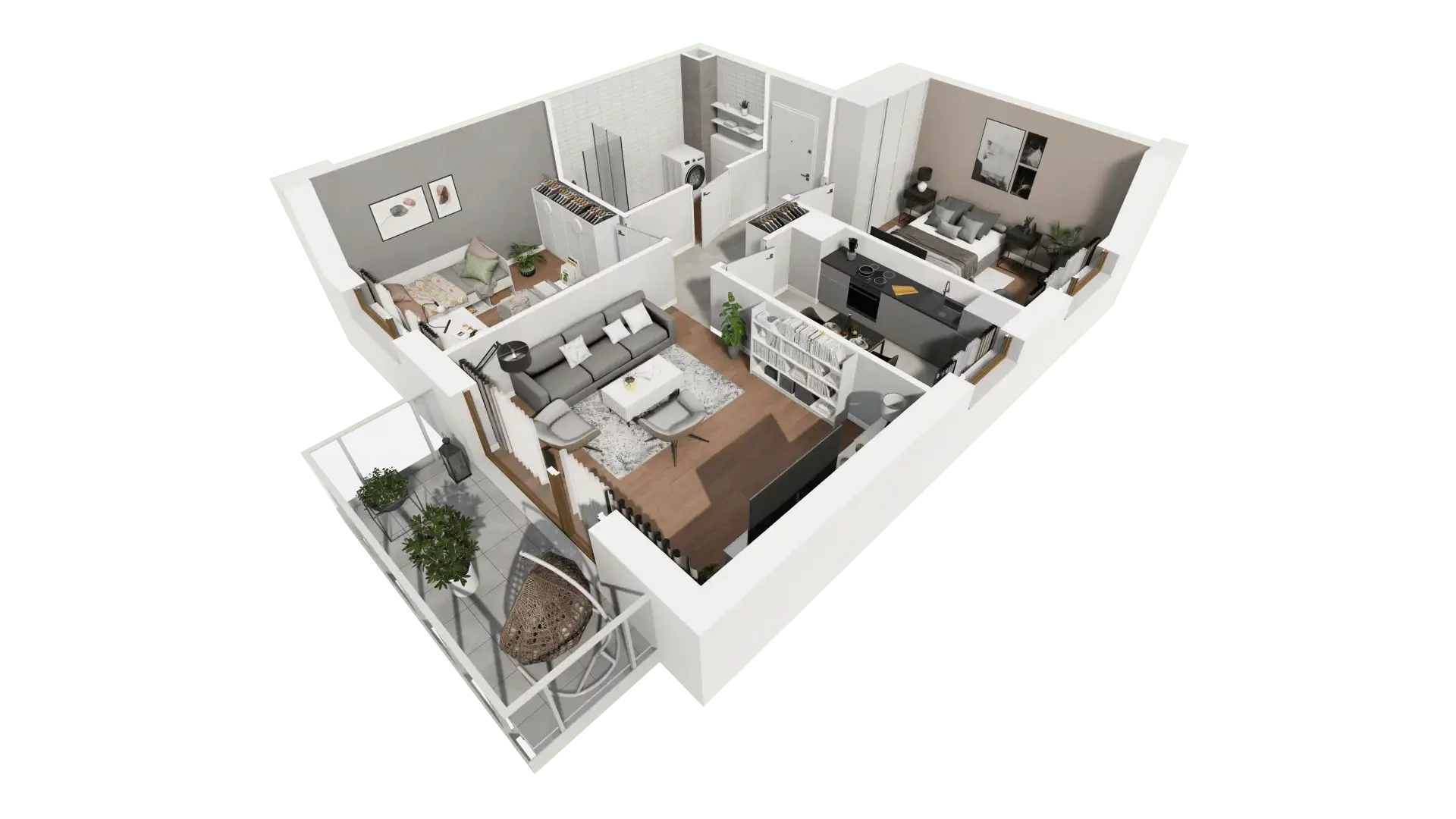 Mieszkanie 59,59 m², parter, oferta nr 4.2.3, Osiedle Przyjemne - etap II, Gdańsk, Jasień, ul. Flisykowskiego