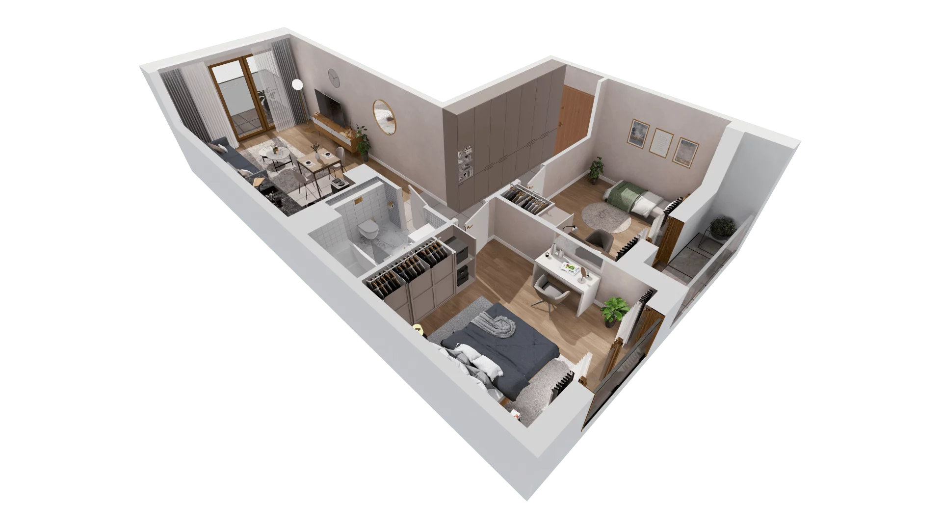 Mieszkanie 58,14 m², piętro 2, oferta nr 6.02.A09, Ogrody Andersa II, Gliwice, Wojska Polskiego, ul. Generała Władysława Andersa