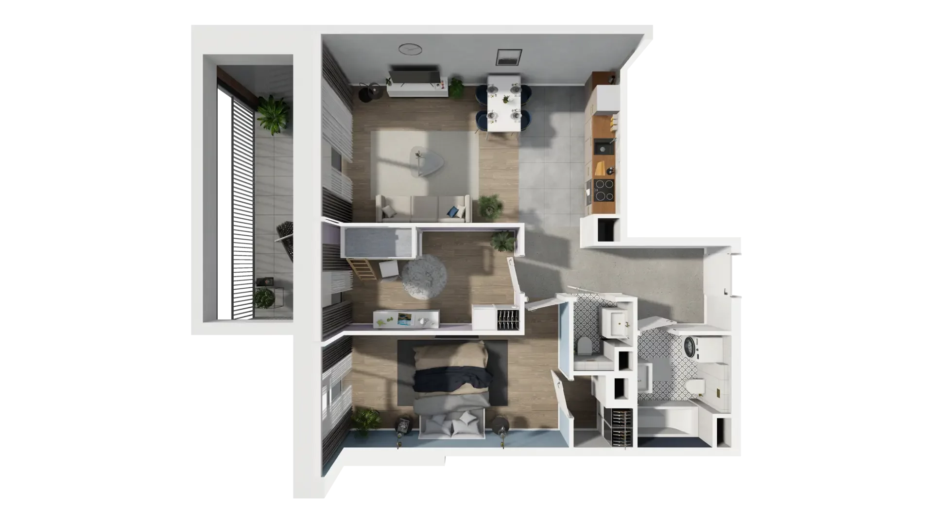 3 pokoje, mieszkanie 67,72 m², piętro 1, oferta nr B1.1.1, ATAL Symbioza, Gdynia, Cisowa, ul. Kcyńska