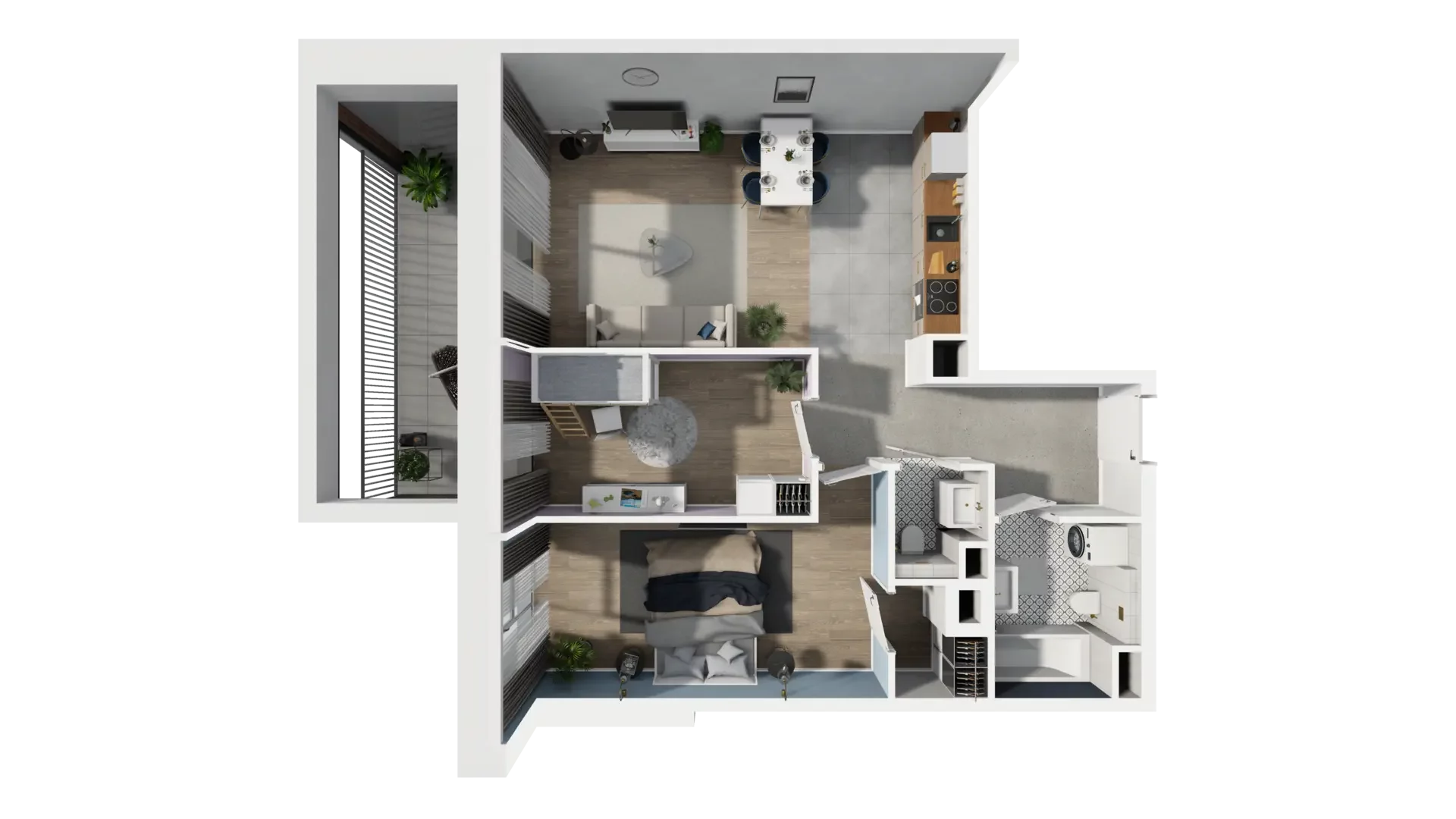 3 pokoje, mieszkanie 67,72 m², piętro 4, oferta nr B1.4.1, ATAL Symbioza, Gdynia, Cisowa, ul. Kcyńska