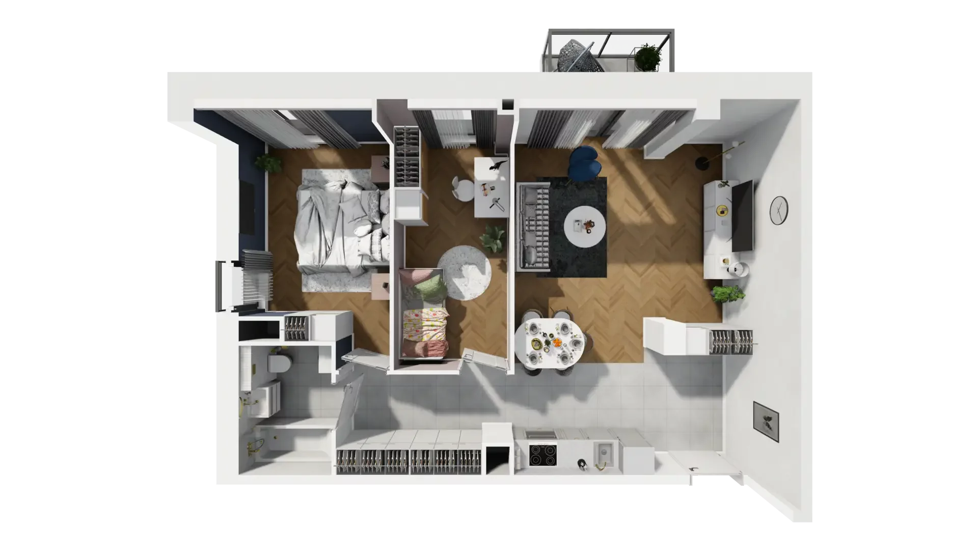 3 pokoje, mieszkanie 63,20 m², piętro 1, oferta nr A1.1.2, ATAL Grabiszyn, Wrocław, Gajowice, Fabryczna, ul. Grochowa
