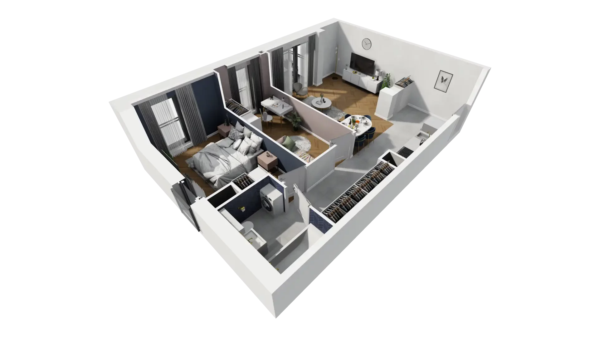 3 pokoje, mieszkanie 63,20 m², piętro 1, oferta nr A1.1.2, ATAL Grabiszyn, Wrocław, Gajowice, Fabryczna, ul. Grochowa
