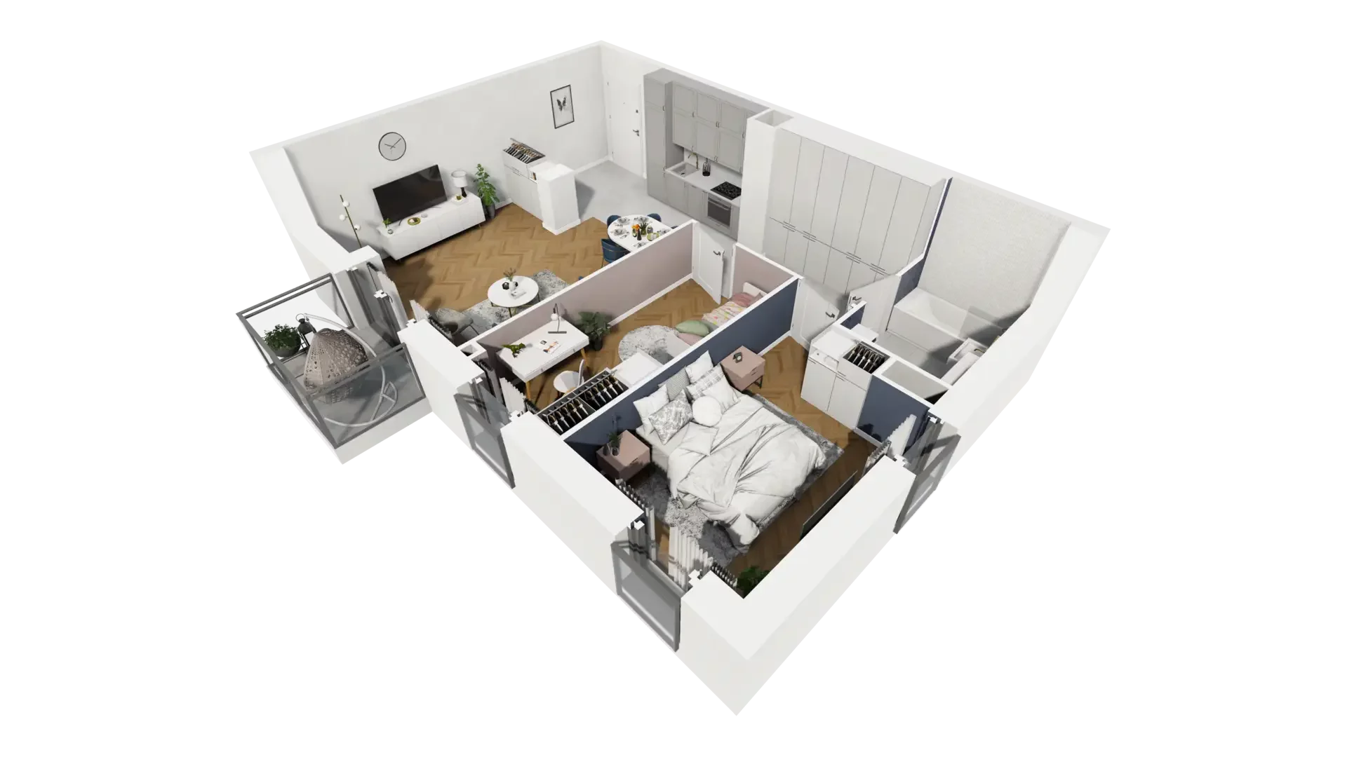 3 pokoje, mieszkanie 63,20 m², piętro 1, oferta nr A1.1.2, ATAL Grabiszyn, Wrocław, Gajowice, Fabryczna, ul. Grochowa