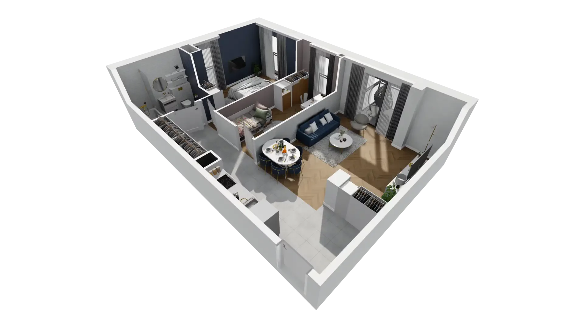 3 pokoje, mieszkanie 63,20 m², piętro 1, oferta nr A1.1.2, ATAL Grabiszyn, Wrocław, Gajowice, Fabryczna, ul. Grochowa