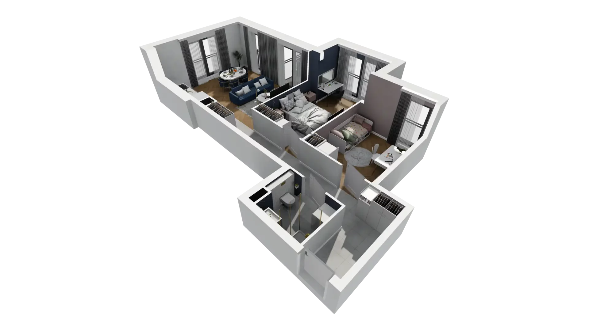 3 pokoje, mieszkanie 63,11 m², piętro 1, oferta nr A1.1.9, ATAL Grabiszyn, Wrocław, Gajowice, Fabryczna, ul. Grochowa