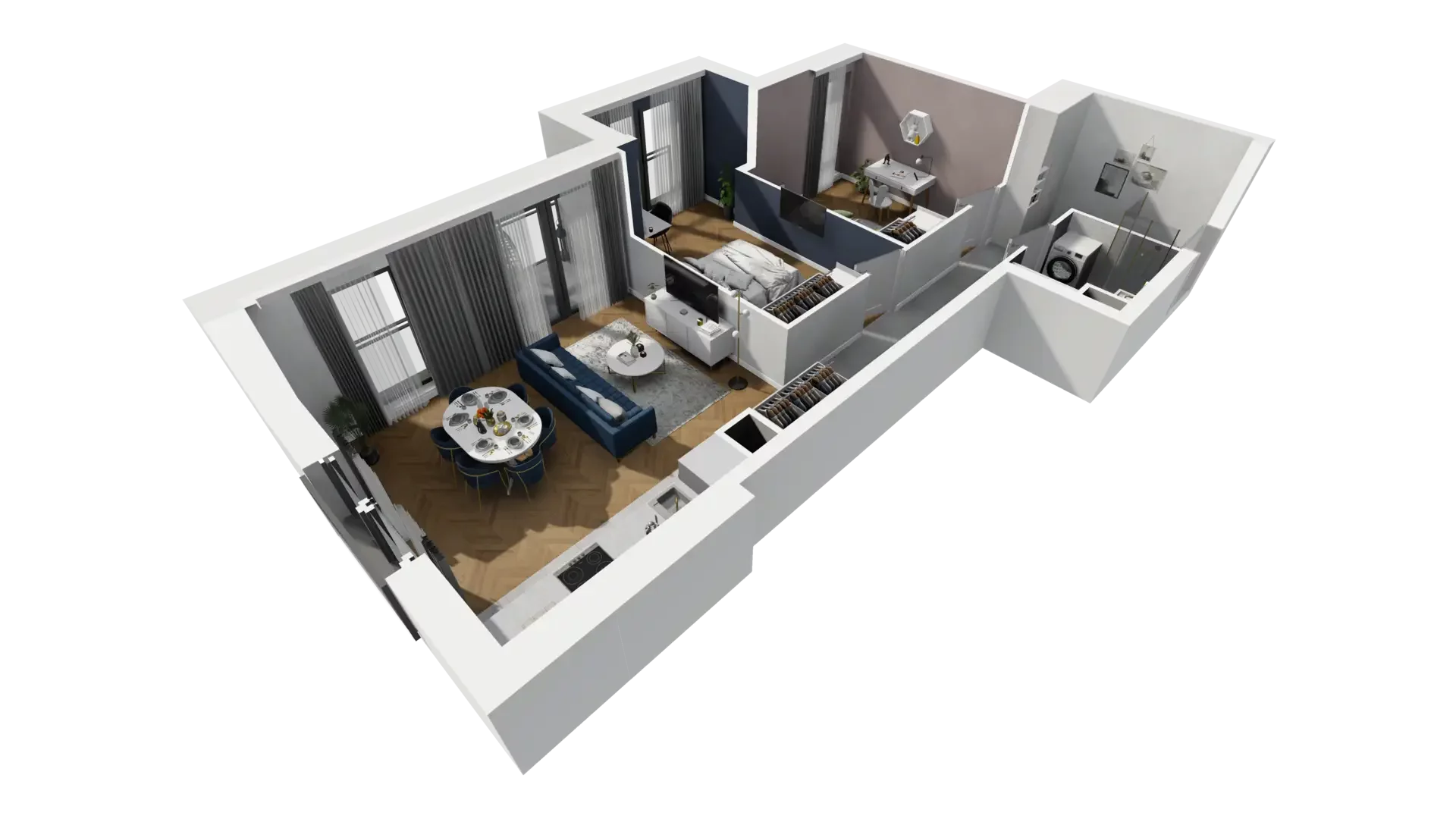 3 pokoje, mieszkanie 63,11 m², piętro 1, oferta nr A1.1.9, ATAL Grabiszyn, Wrocław, Gajowice, Fabryczna, ul. Grochowa