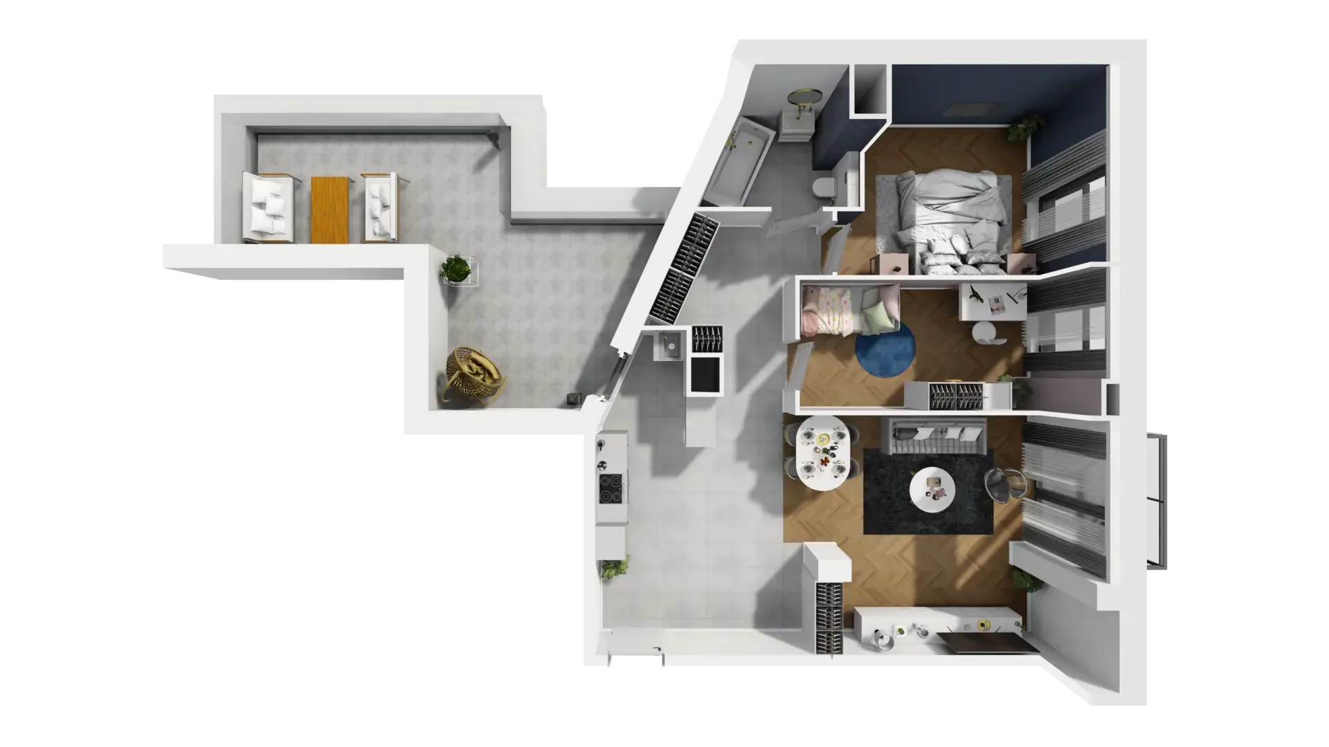 3 pokoje, mieszkanie 71,10 m², piętro 4, oferta nr A1.4.35, ATAL Grabiszyn, Wrocław, Gajowice, Fabryczna, ul. Grochowa