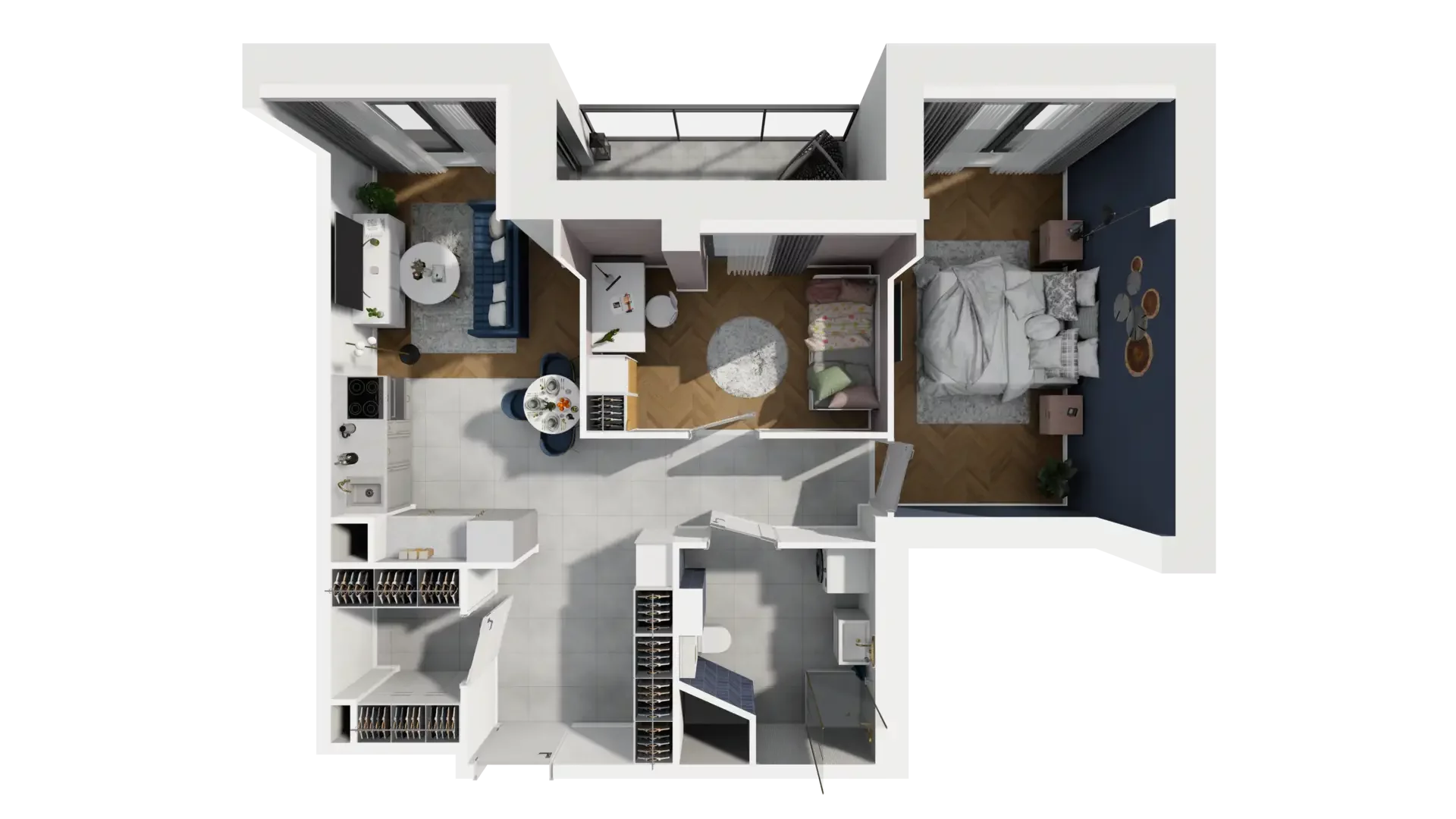 3 pokoje, mieszkanie 61,06 m², piętro 4, oferta nr A1.4.36, ATAL Grabiszyn, Wrocław, Gajowice, Fabryczna, ul. Grochowa