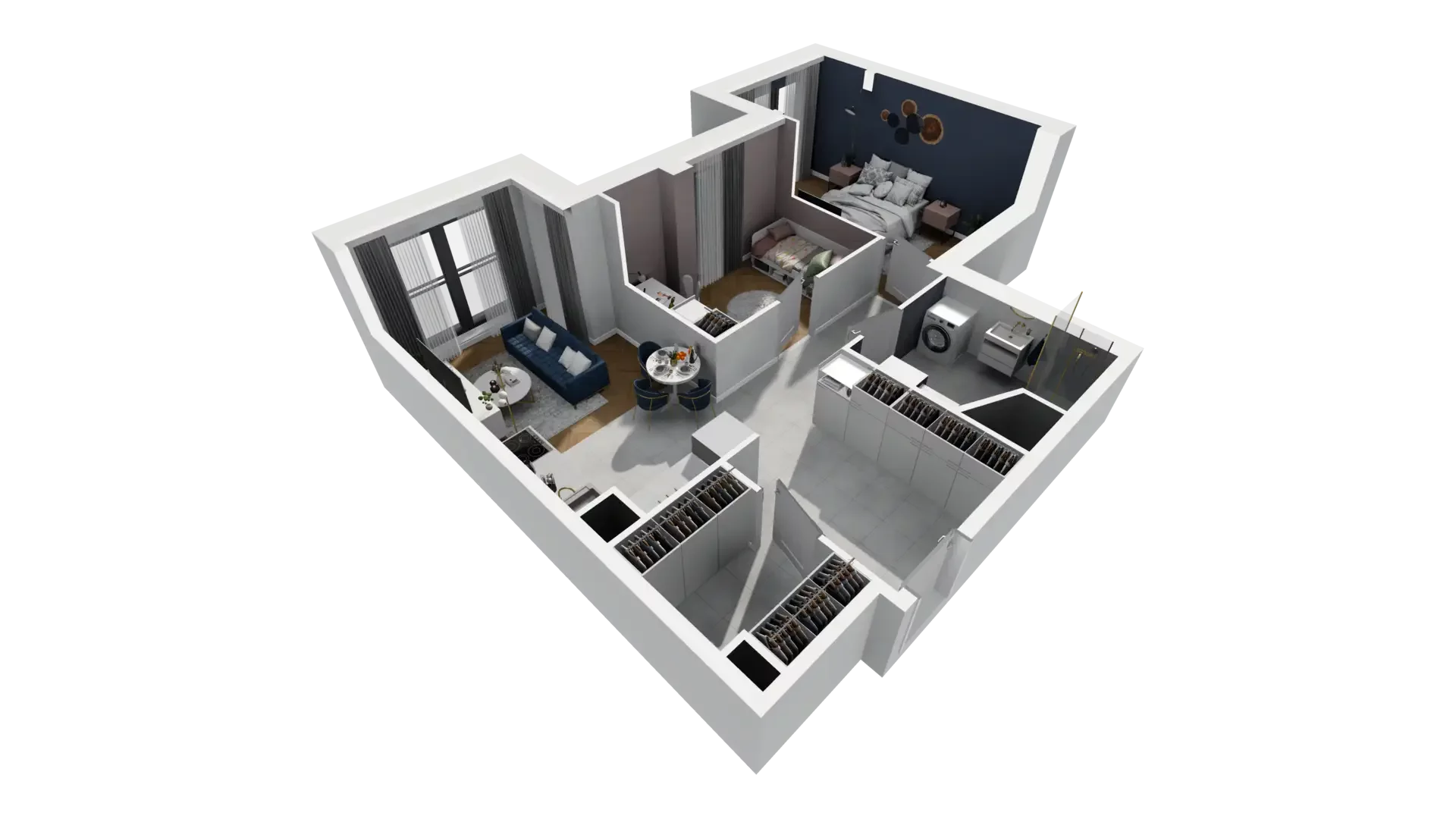3 pokoje, mieszkanie 61,06 m², piętro 4, oferta nr A1.4.36, ATAL Grabiszyn, Wrocław, Gajowice, Fabryczna, ul. Grochowa