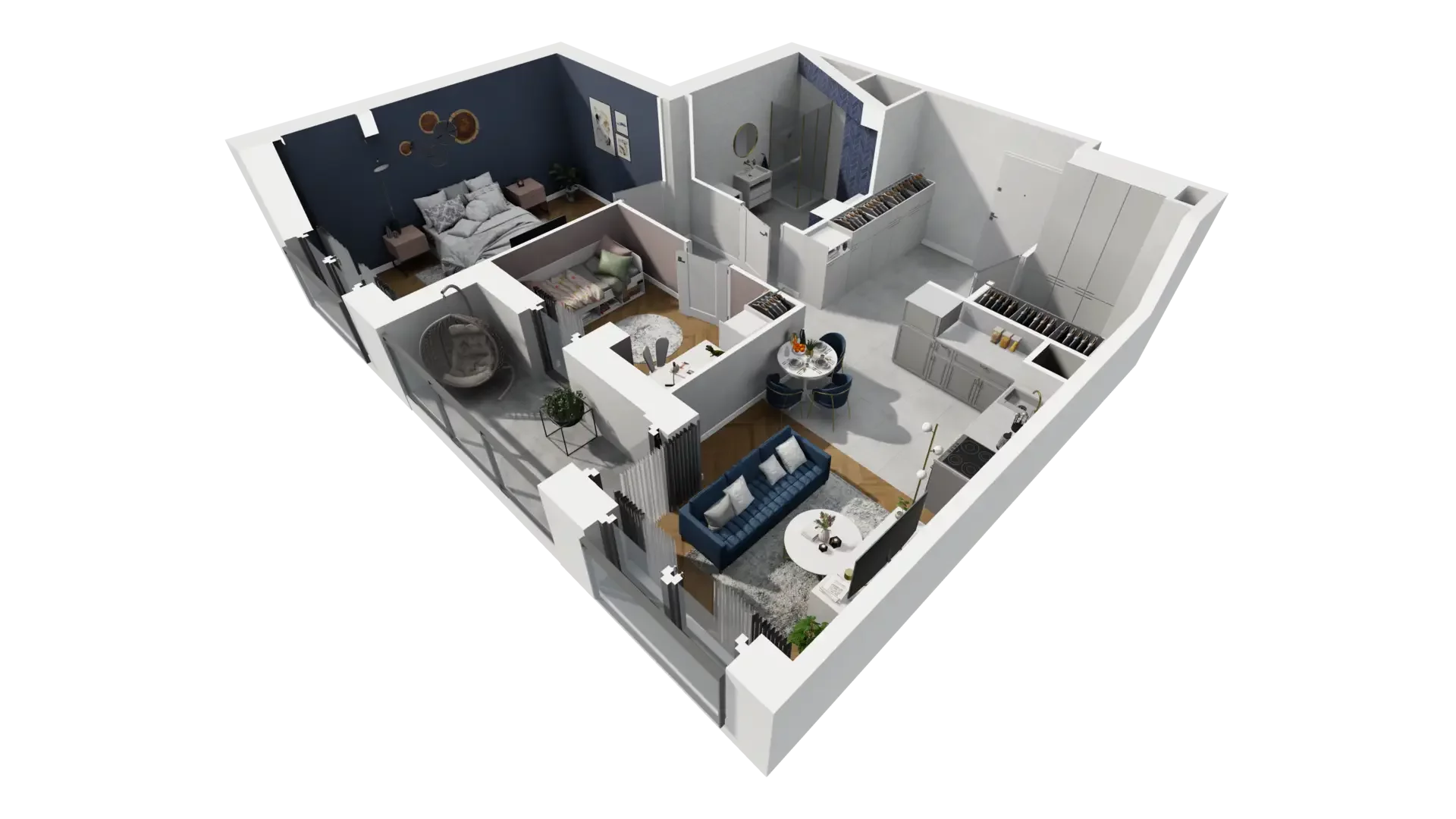 3 pokoje, mieszkanie 61,06 m², piętro 4, oferta nr A1.4.36, ATAL Grabiszyn, Wrocław, Gajowice, Fabryczna, ul. Grochowa