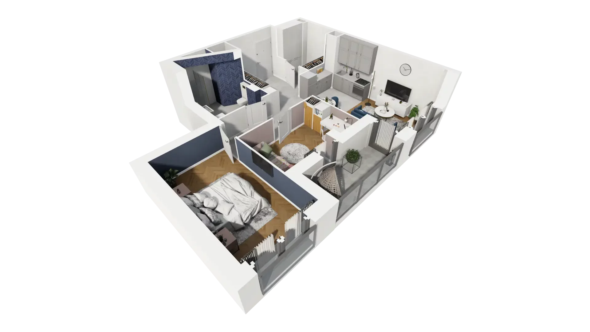 3 pokoje, mieszkanie 61,06 m², piętro 4, oferta nr A1.4.36, ATAL Grabiszyn, Wrocław, Gajowice, Fabryczna, ul. Grochowa