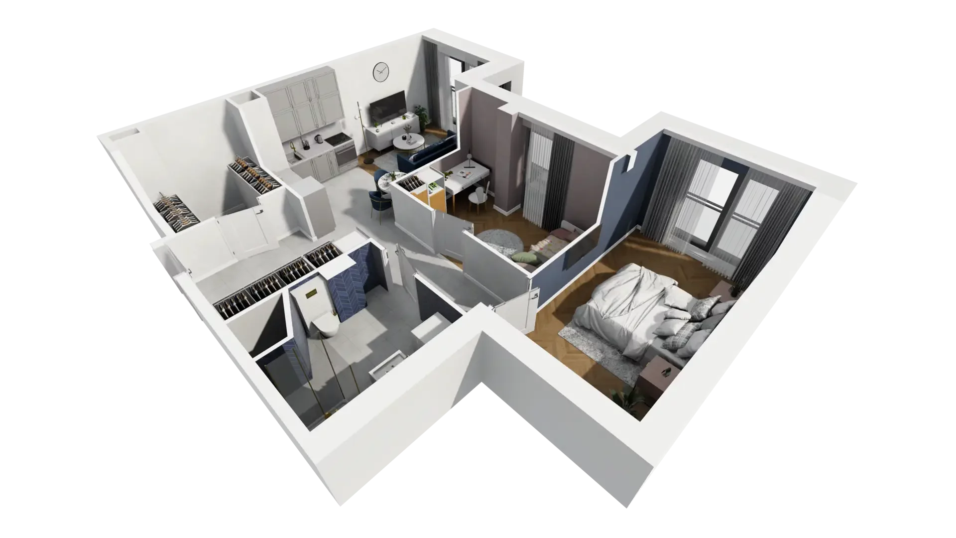 3 pokoje, mieszkanie 61,06 m², piętro 4, oferta nr A1.4.36, ATAL Grabiszyn, Wrocław, Gajowice, Fabryczna, ul. Grochowa