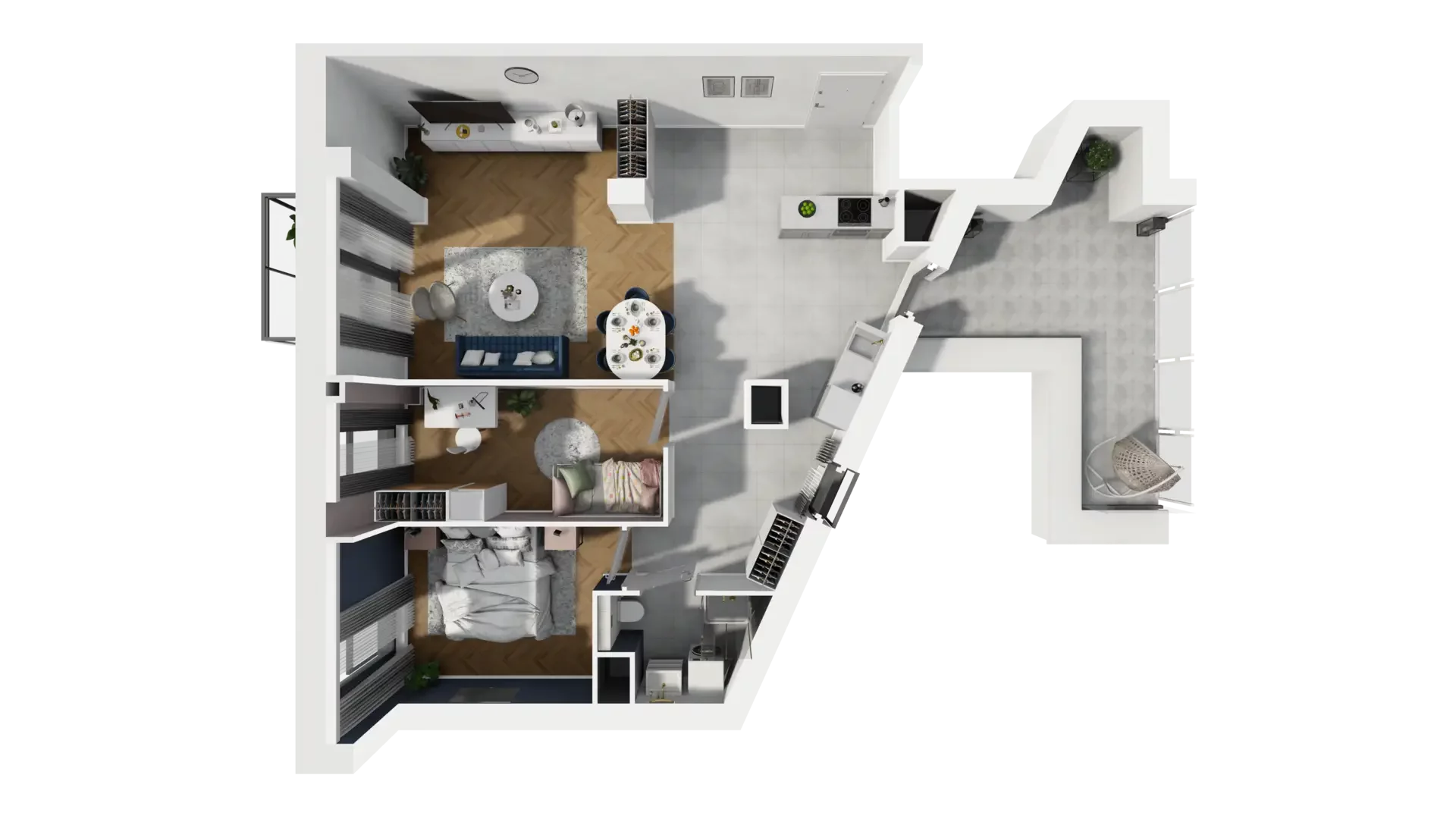 3 pokoje, mieszkanie 70,74 m², piętro 5, oferta nr A1.5.45, ATAL Grabiszyn, Wrocław, Gajowice, Fabryczna, ul. Grochowa