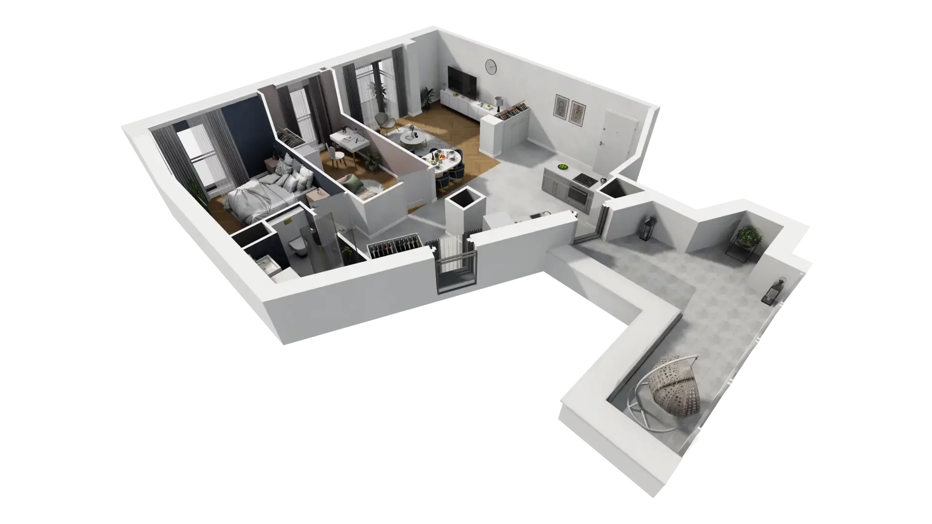 3 pokoje, mieszkanie 70,74 m², piętro 5, oferta nr A1.5.45, ATAL Grabiszyn, Wrocław, Gajowice, Fabryczna, ul. Grochowa