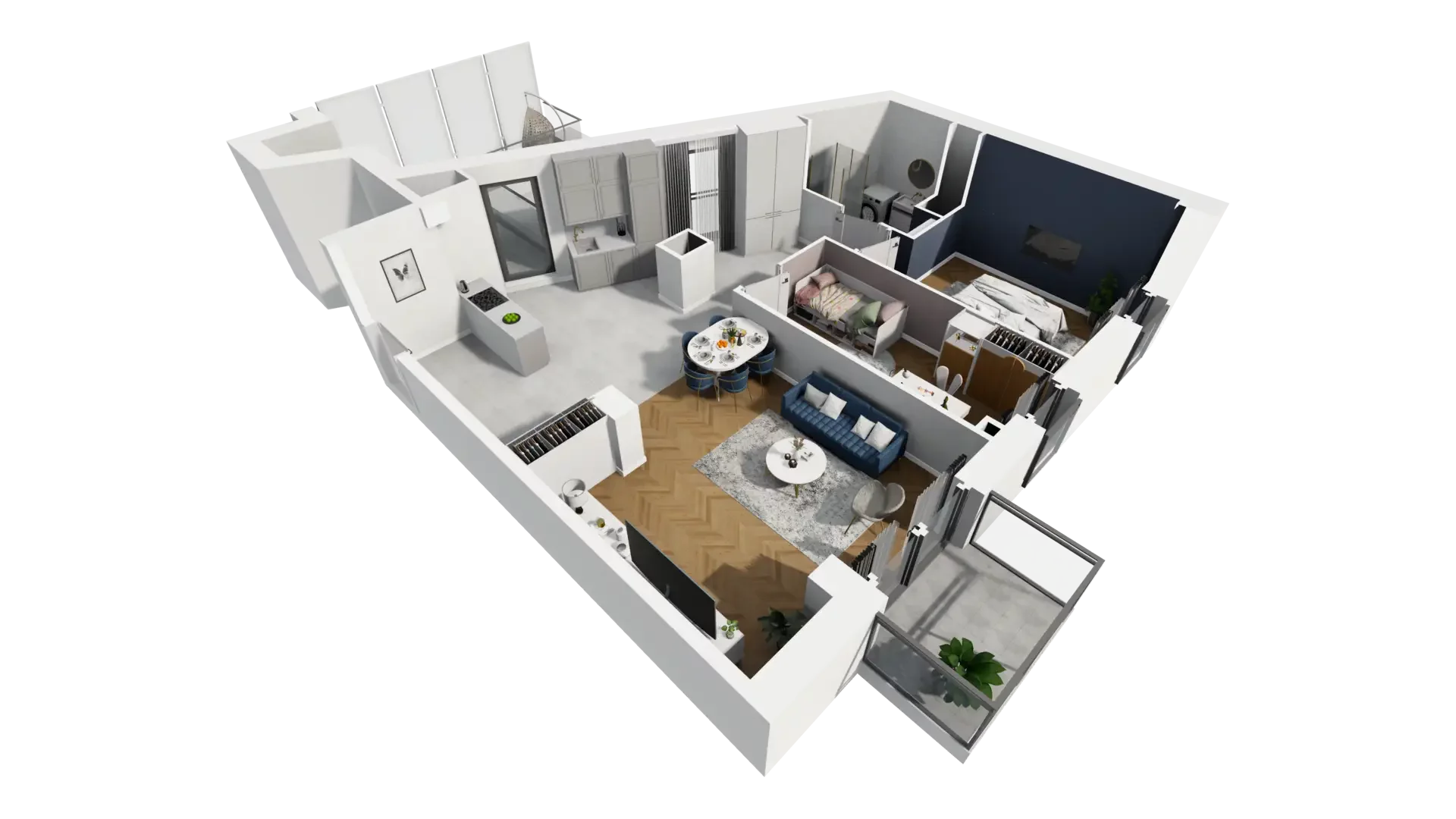 3 pokoje, mieszkanie 70,74 m², piętro 5, oferta nr A1.5.45, ATAL Grabiszyn, Wrocław, Gajowice, Fabryczna, ul. Grochowa