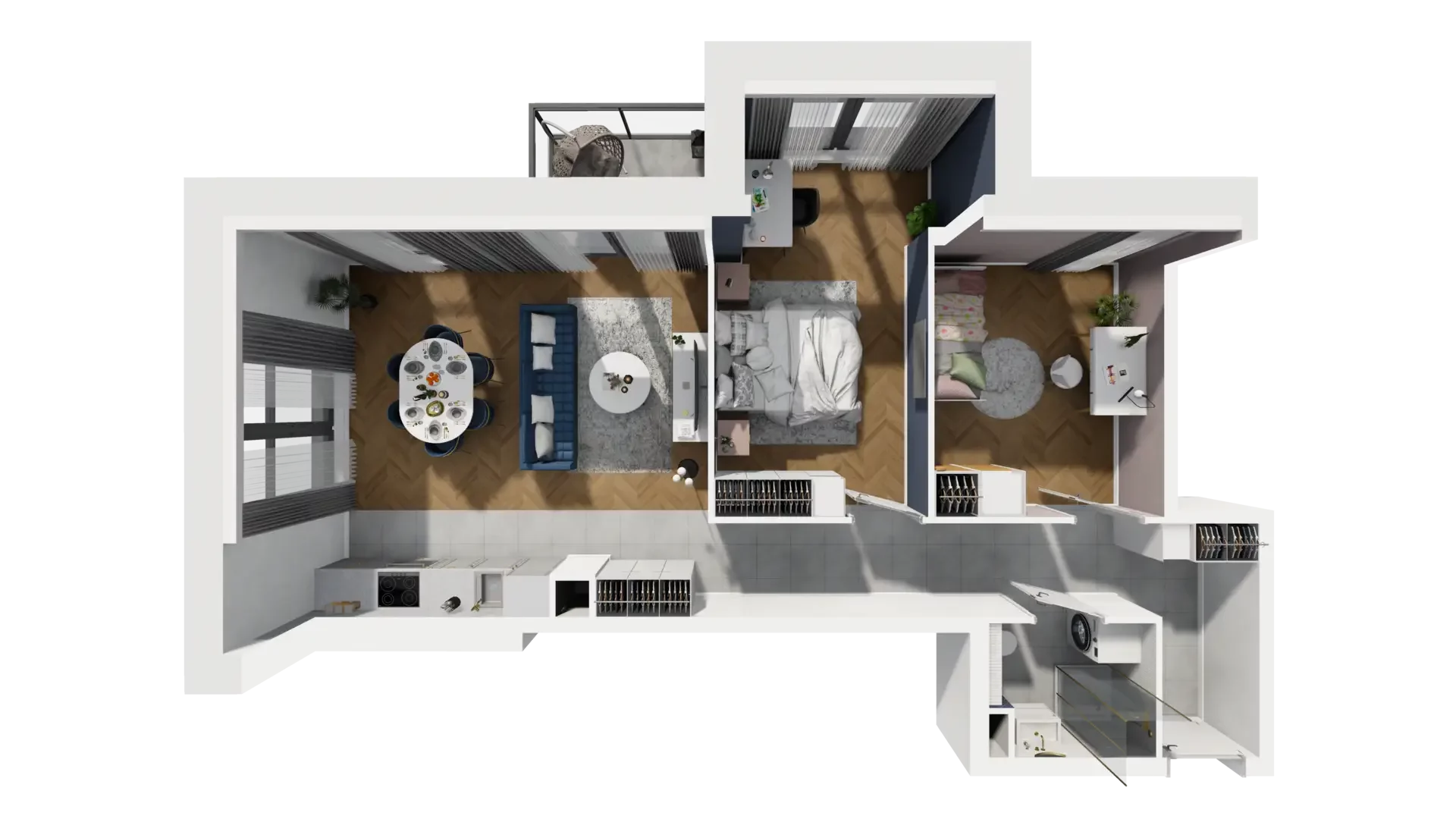 3 pokoje, mieszkanie 63,11 m², piętro 5, oferta nr A1.5.51, ATAL Grabiszyn, Wrocław, Gajowice, Fabryczna, ul. Grochowa