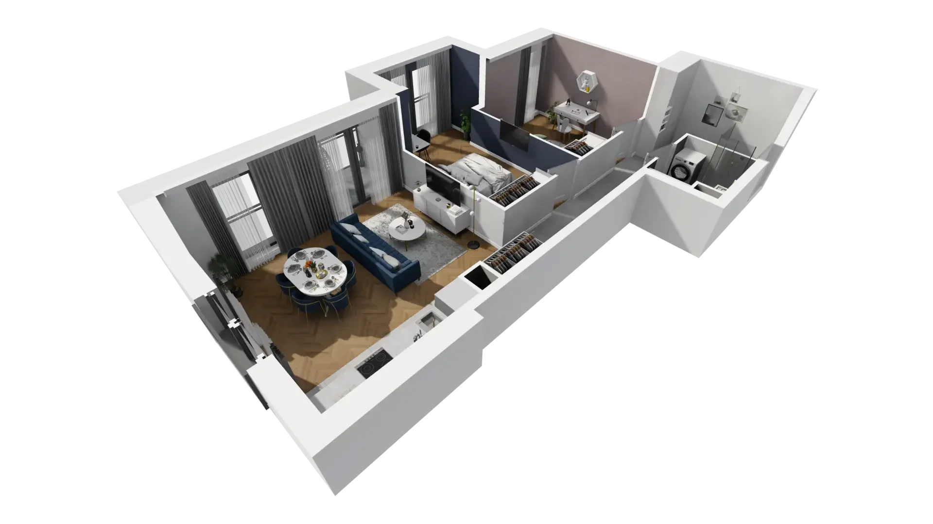 3 pokoje, mieszkanie 63,11 m², piętro 5, oferta nr A1.5.51, ATAL Grabiszyn, Wrocław, Gajowice, Fabryczna, ul. Grochowa
