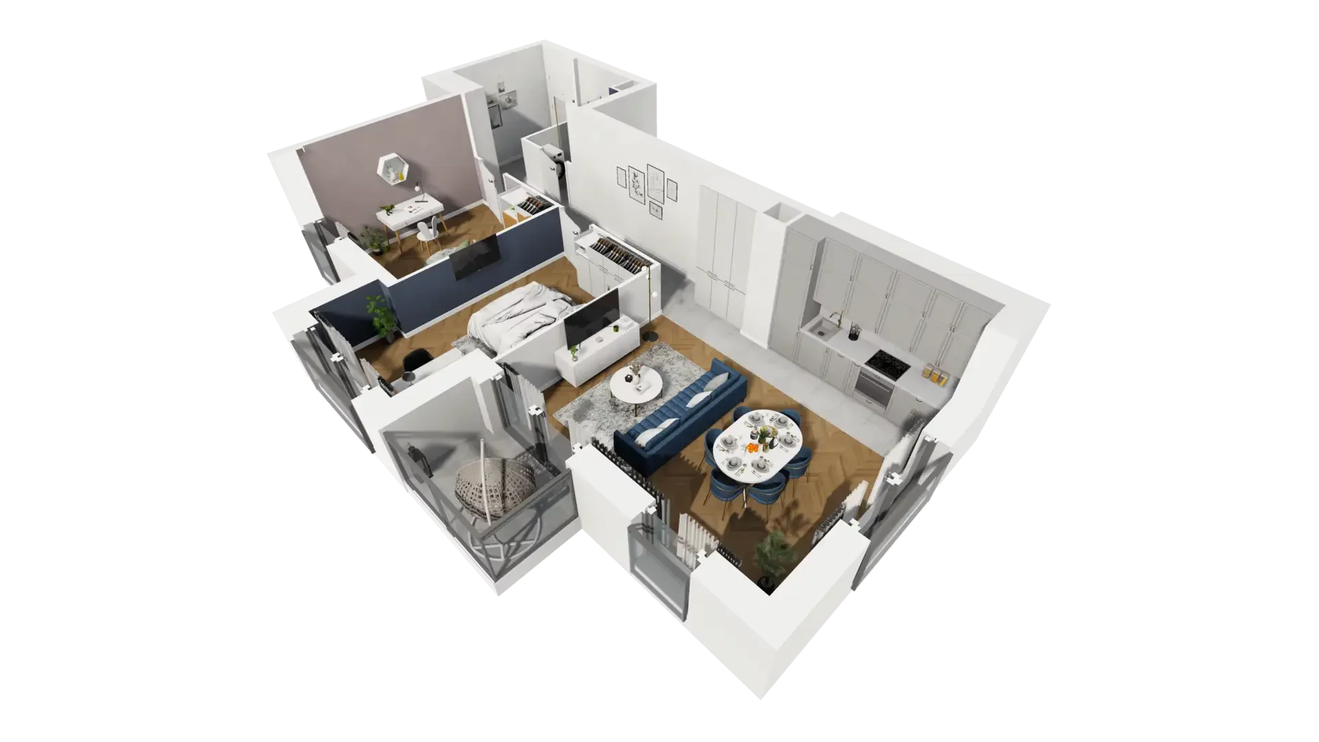 3 pokoje, mieszkanie 63,11 m², piętro 5, oferta nr A1.5.51, ATAL Grabiszyn, Wrocław, Gajowice, Fabryczna, ul. Grochowa