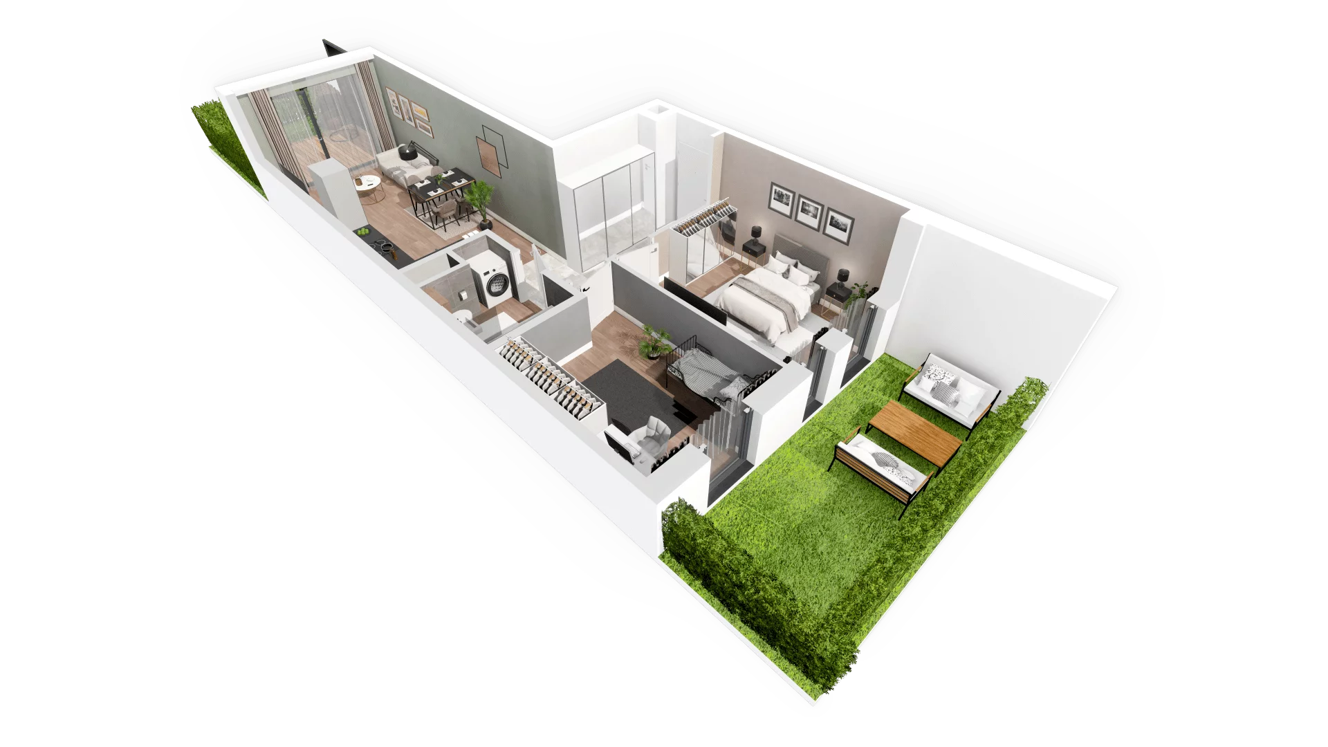 Mieszkanie 61,49 m², parter, oferta nr D6.B.0.1, Zacisze Marcelin, Poznań, Ławica, Marcelin, ul. Leśnych Skrzatów