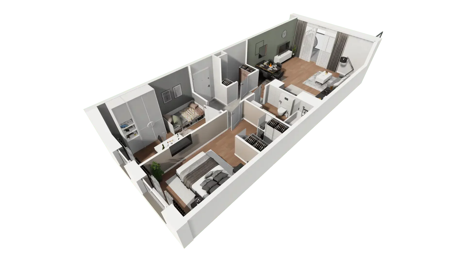 Mieszkanie 62,56 m², piętro 1, oferta nr B10-K2-1-1, Żerniki Na Novo III, Wrocław, Żerniki, ul. Maxa Berga