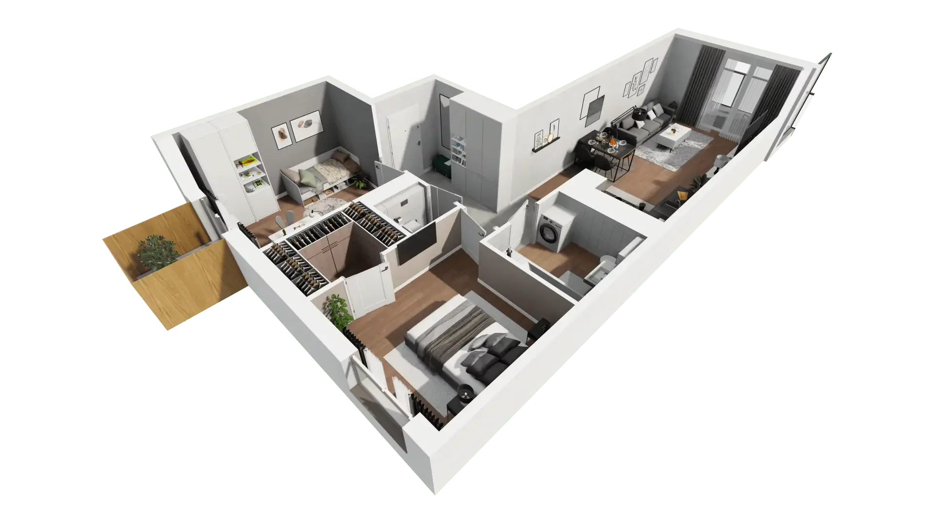 Mieszkanie 66,23 m², piętro 3, oferta nr B9-K4-3-1, Żerniki Na Novo III, Wrocław, Żerniki, ul. Maxa Berga