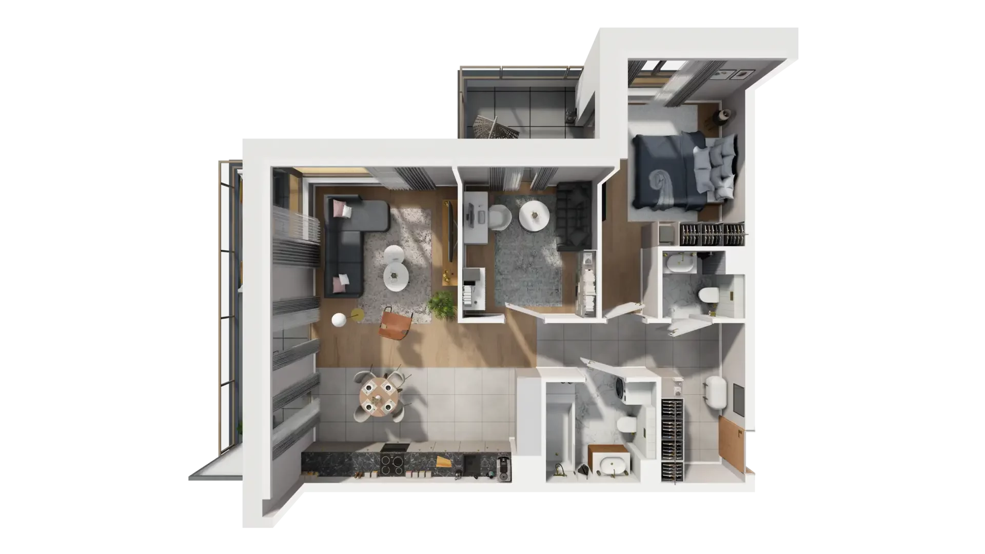 3 pokoje, mieszkanie 70,31 m², piętro 1, oferta nr A.1.3, ATAL Parkowa, Poznań, Nowe Miasto, Osiedle Warszawskie, ul. Mogileńska