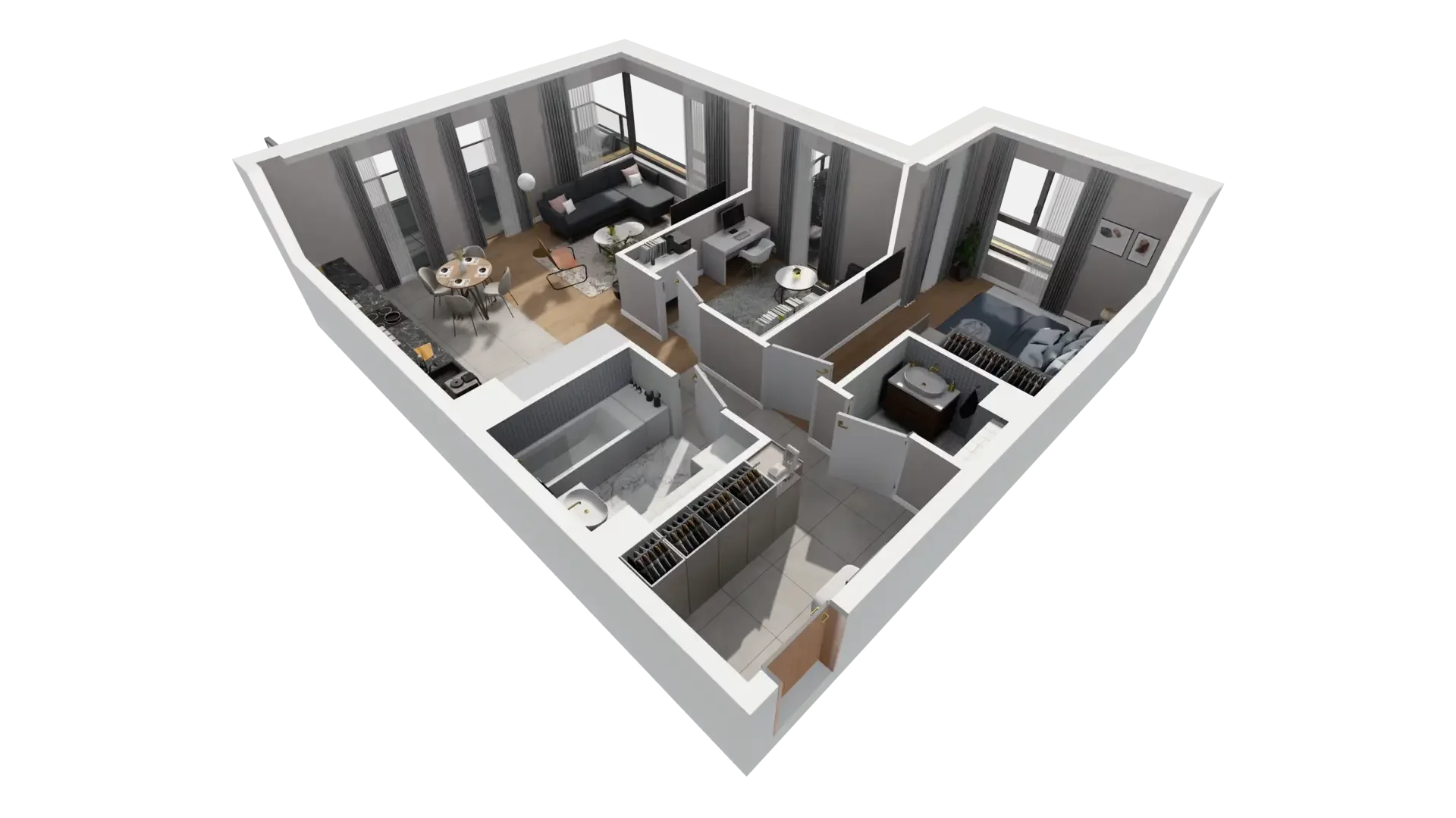 3 pokoje, mieszkanie 70,31 m², piętro 1, oferta nr A.1.3, ATAL Parkowa, Poznań, Nowe Miasto, Osiedle Warszawskie, ul. Mogileńska