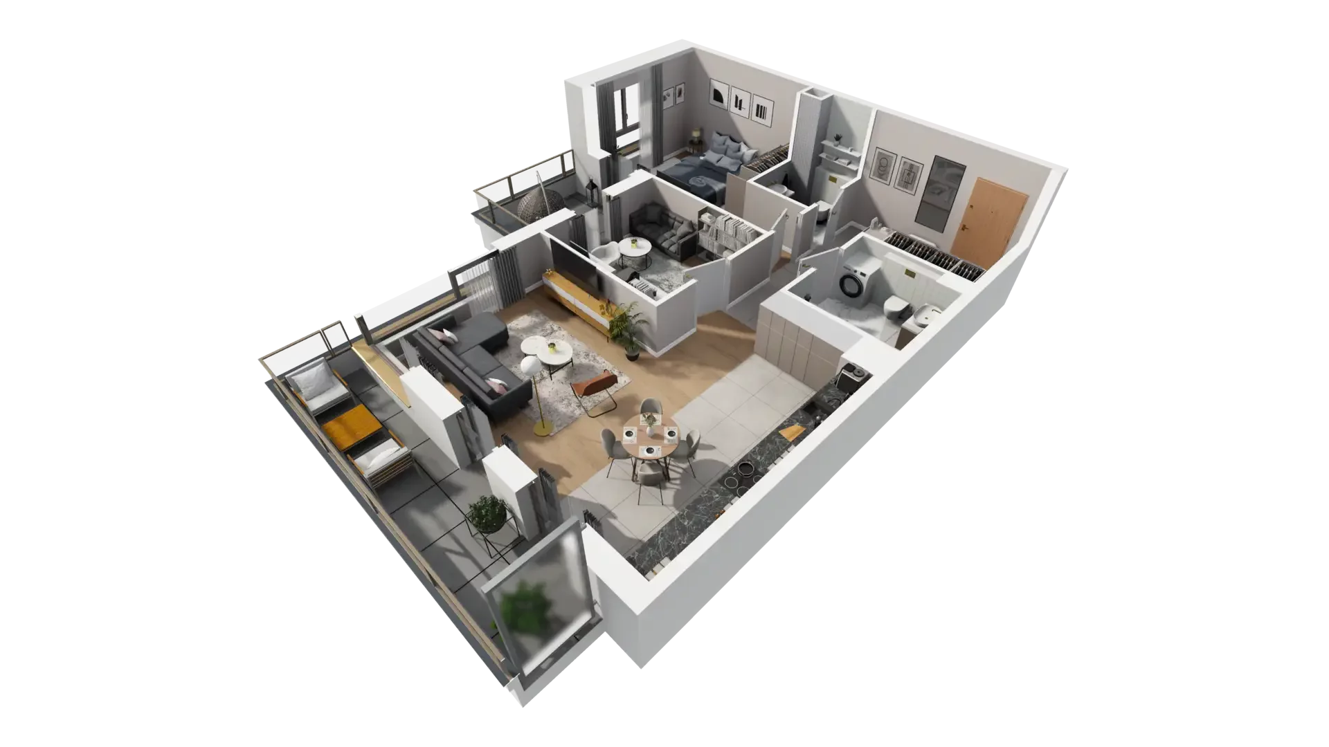 3 pokoje, mieszkanie 70,31 m², piętro 1, oferta nr A.1.3, ATAL Parkowa, Poznań, Nowe Miasto, Osiedle Warszawskie, ul. Mogileńska