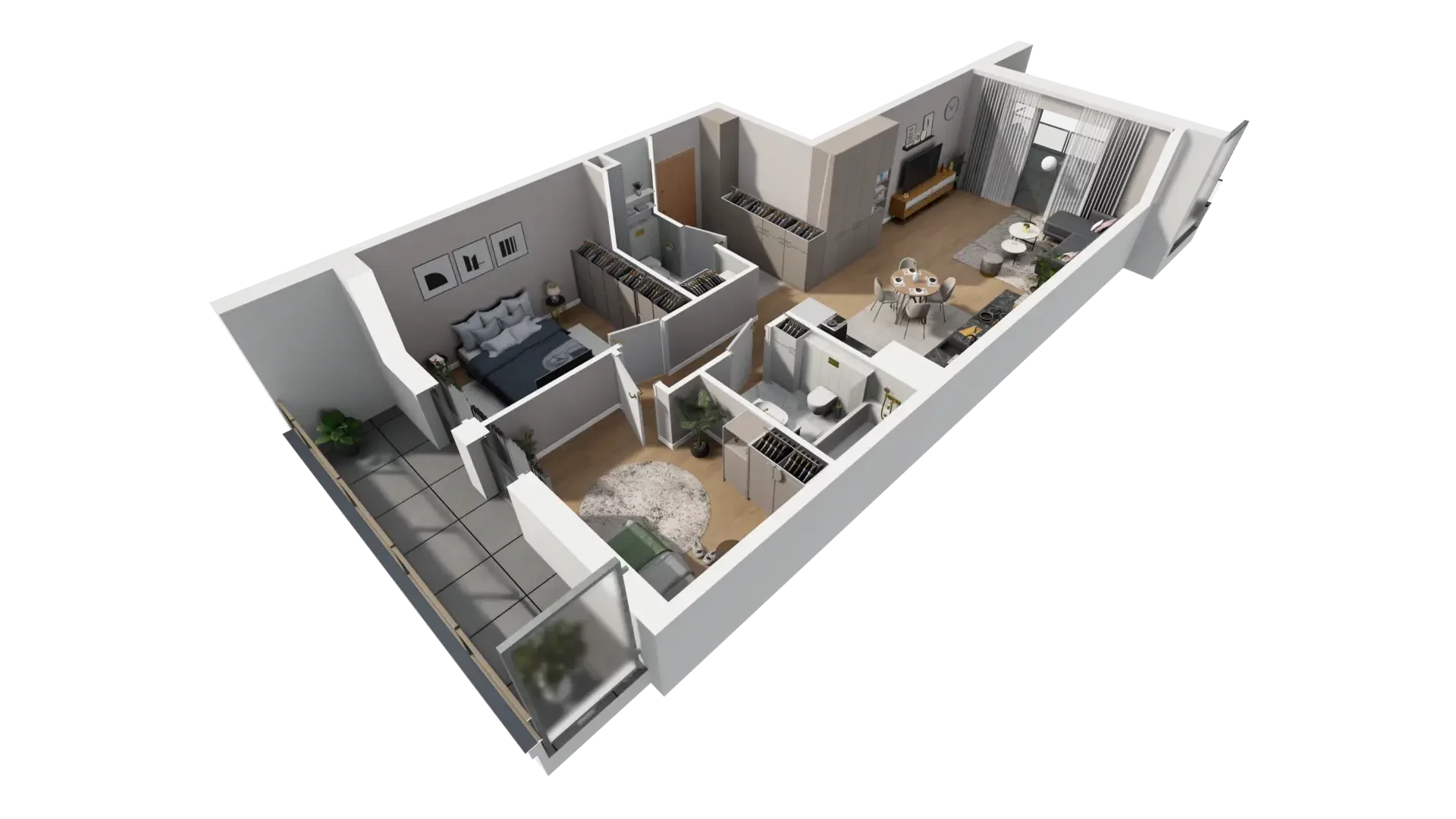 3 pokoje, mieszkanie 68,97 m², piętro 1, oferta nr B.1.3, ATAL Parkowa, Poznań, Nowe Miasto, Osiedle Warszawskie, ul. Mogileńska