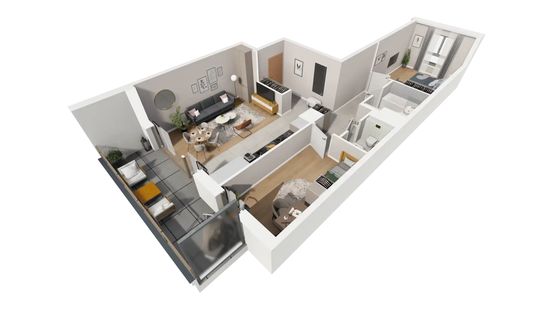 3 pokoje, mieszkanie 69,99 m², piętro 1, oferta nr D.1.6, ATAL Parkowa, Poznań, Nowe Miasto, Osiedle Warszawskie, ul. Mogileńska