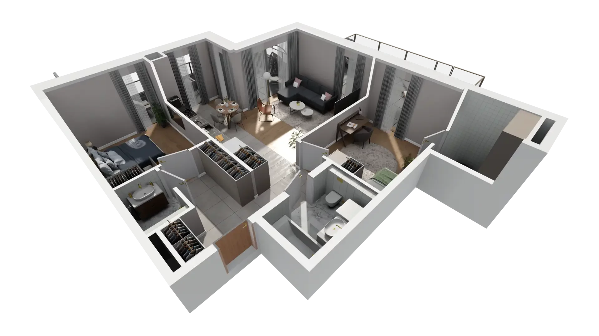 3 pokoje, mieszkanie 67,86 m², piętro 5, oferta nr C.5.5, ATAL Parkowa, Poznań, Nowe Miasto, Osiedle Warszawskie, ul. Mogileńska