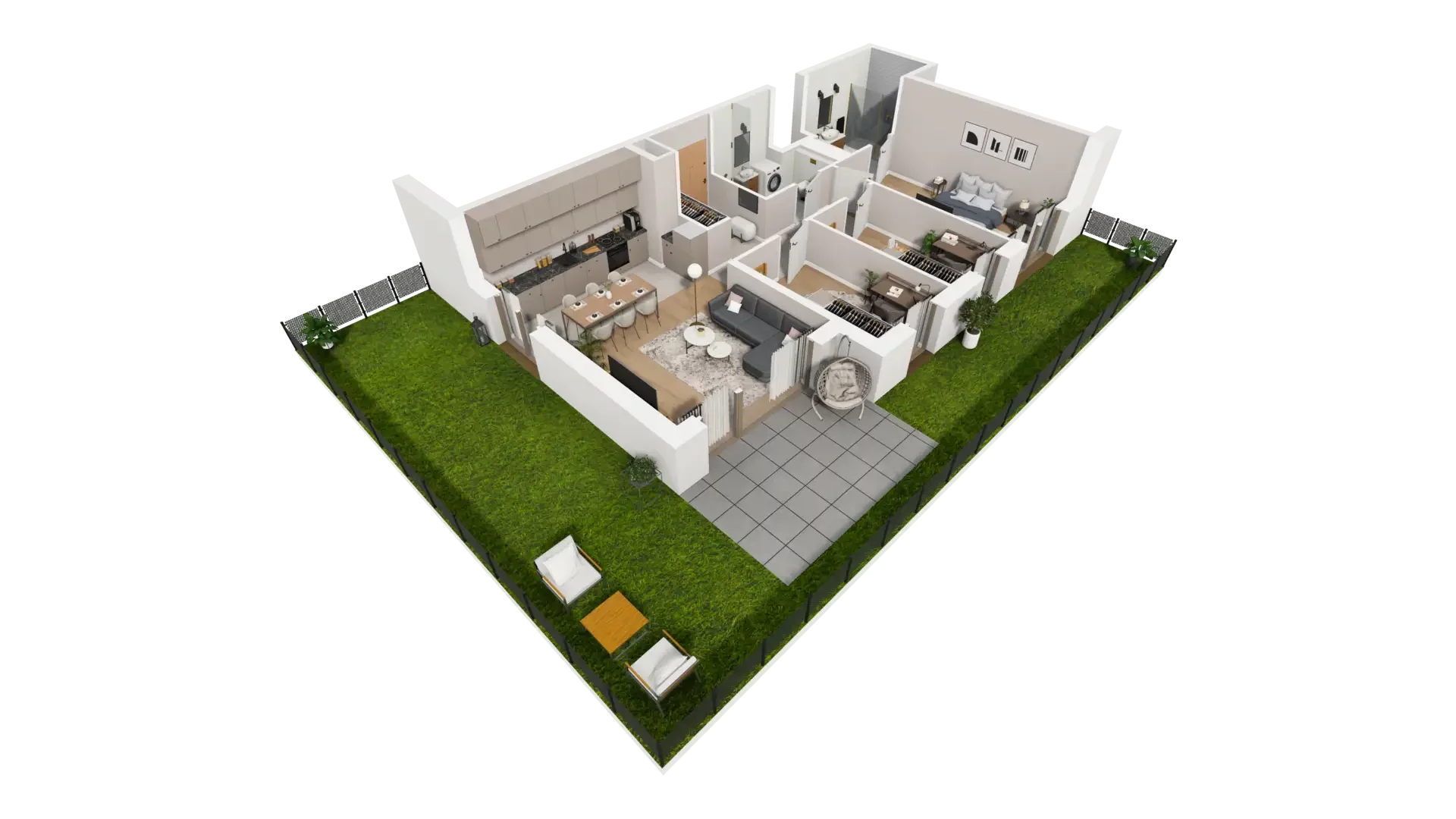 3 pokoje, mieszkanie 76,04 m², parter, oferta nr E.0.1, ATAL Parkowa, Poznań, Nowe Miasto, Osiedle Warszawskie, ul. Mogileńska