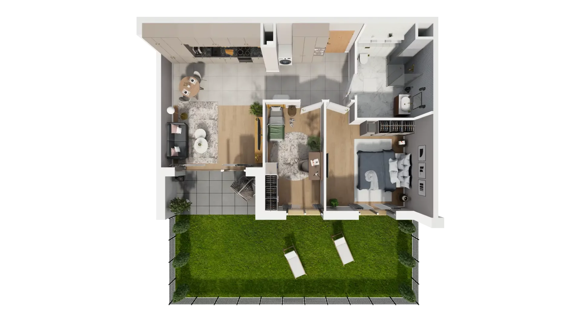 3 pokoje, mieszkanie 64,15 m², parter, oferta nr F.0.2, ATAL Parkowa, Poznań, Nowe Miasto, Osiedle Warszawskie, ul. Mogileńska