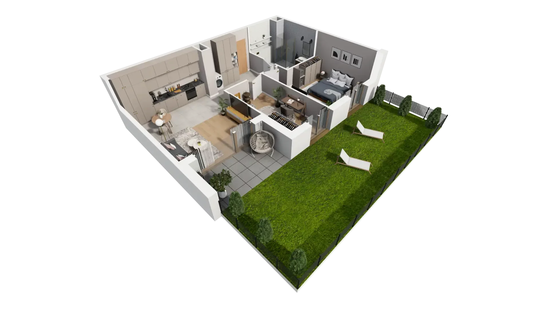3 pokoje, mieszkanie 64,15 m², parter, oferta nr F.0.2, ATAL Parkowa, Poznań, Nowe Miasto, Osiedle Warszawskie, ul. Mogileńska