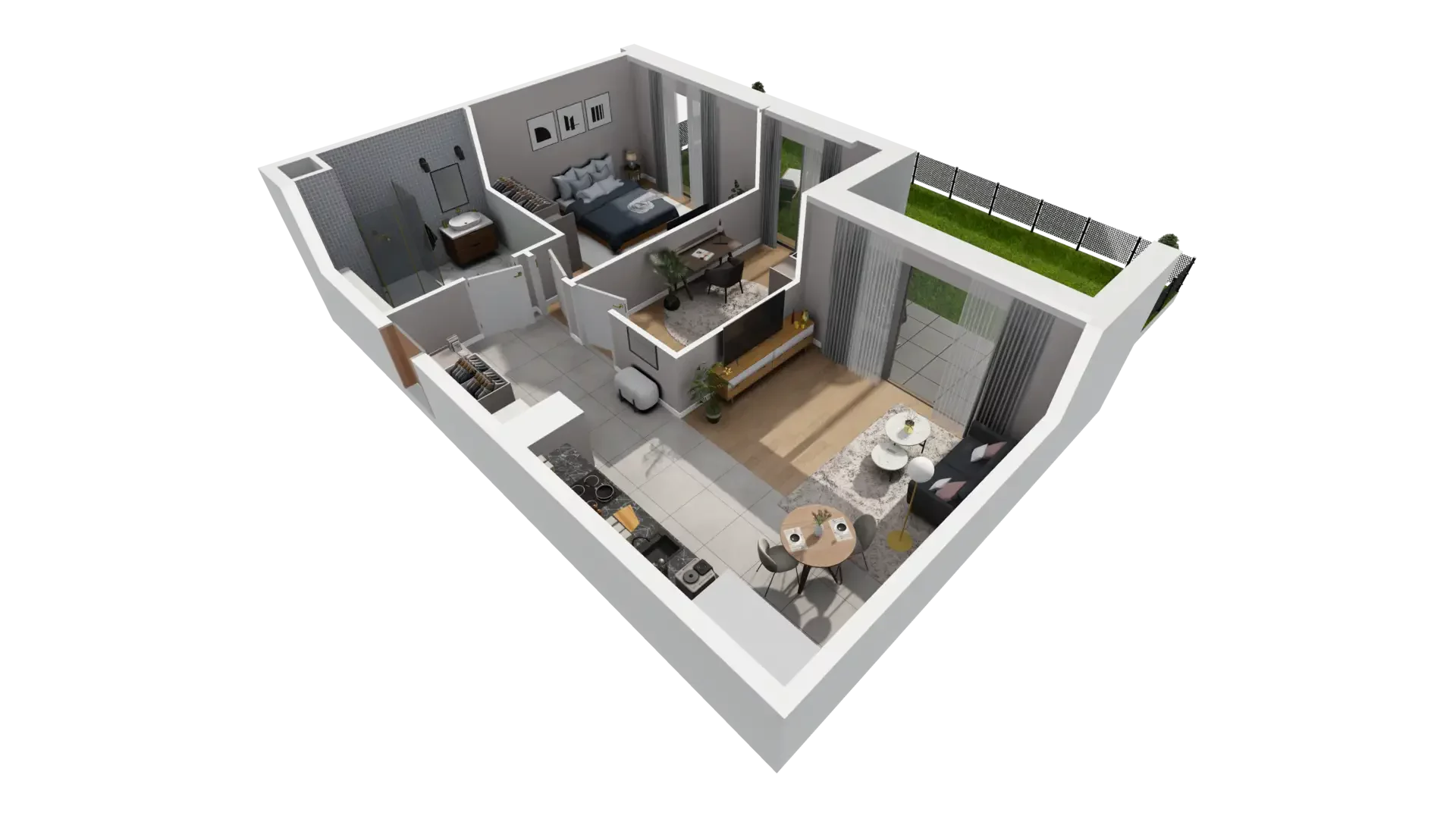 3 pokoje, mieszkanie 64,15 m², parter, oferta nr F.0.2, ATAL Parkowa, Poznań, Nowe Miasto, Osiedle Warszawskie, ul. Mogileńska