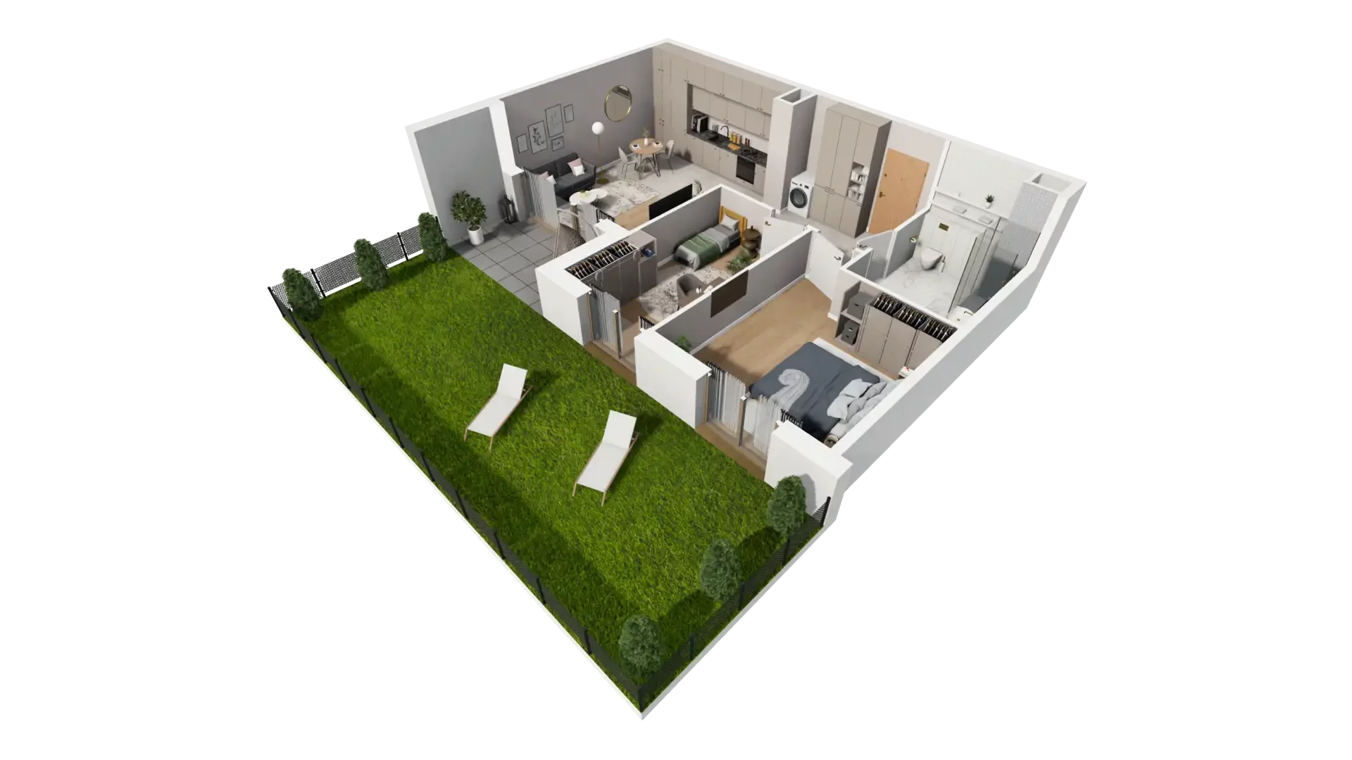 3 pokoje, mieszkanie 64,15 m², parter, oferta nr F.0.2, ATAL Parkowa, Poznań, Nowe Miasto, Osiedle Warszawskie, ul. Mogileńska